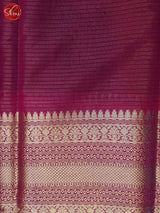 blue and pink - Semi Dupion Saree - Shop on ShrusEternity.com