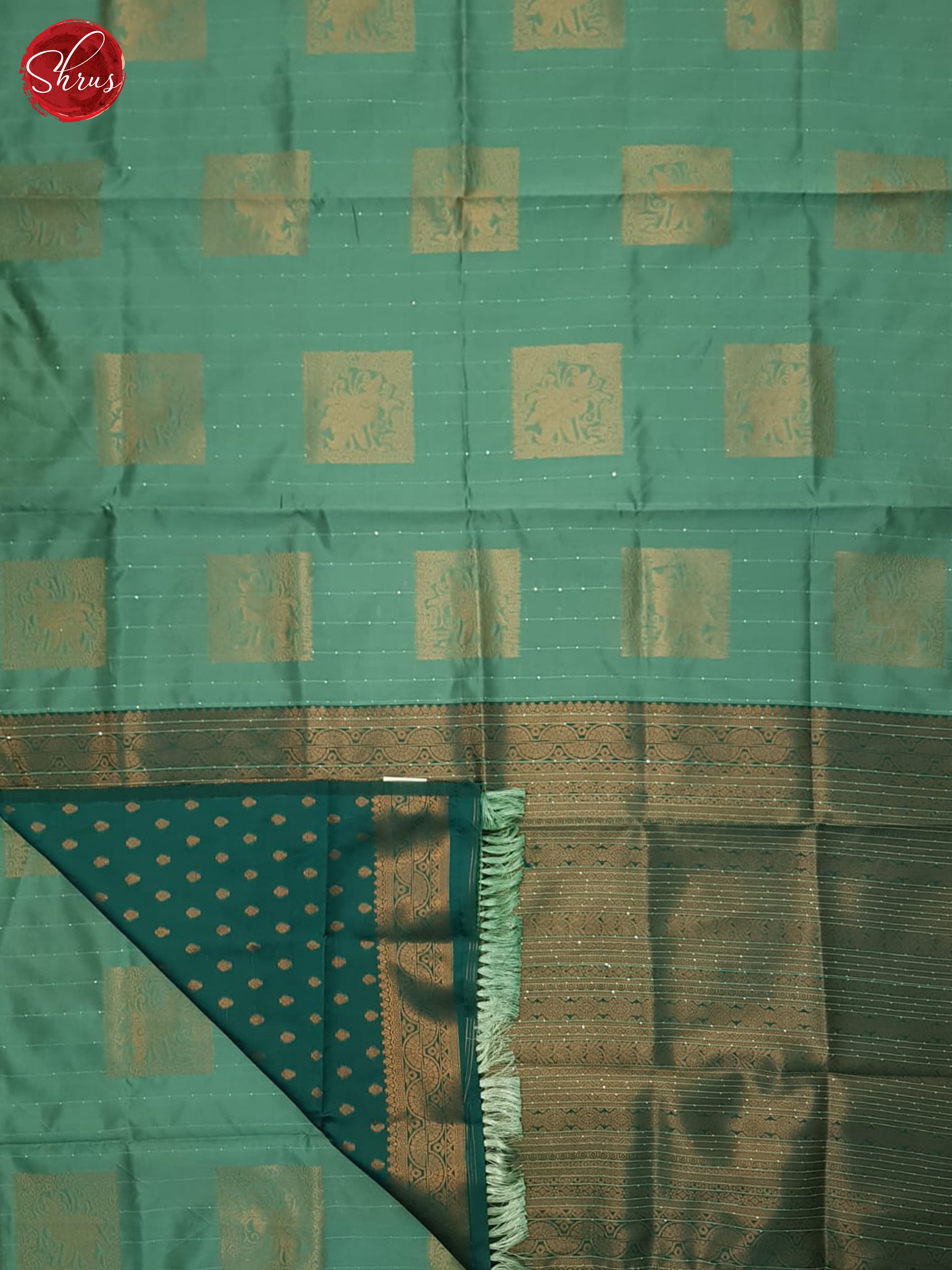 Green And Blue - Semi Soft Silk Saree - Shop on ShrusEternity.com