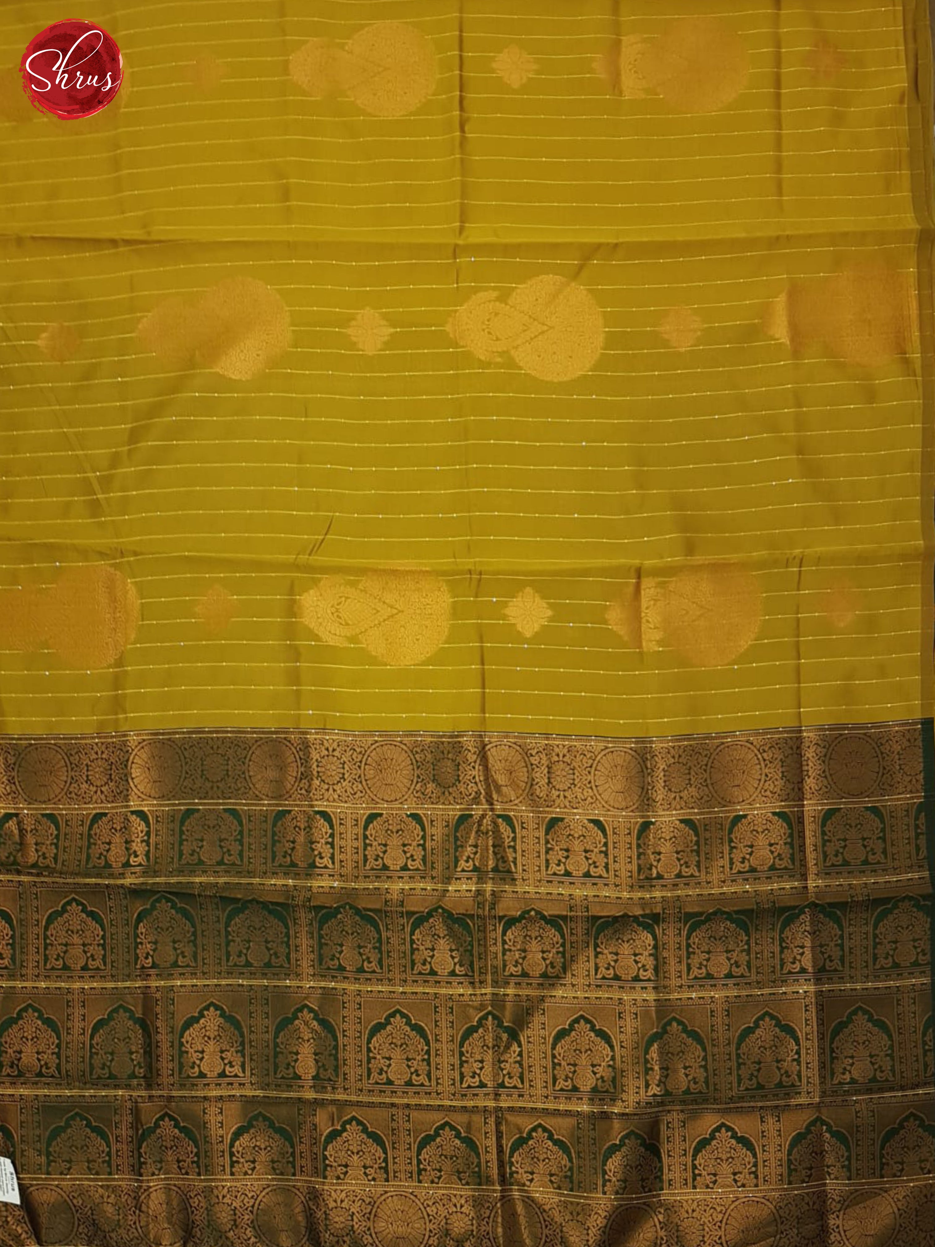 Mustard & Green - Semi soft silk Saree - Shop on ShrusEternity.com