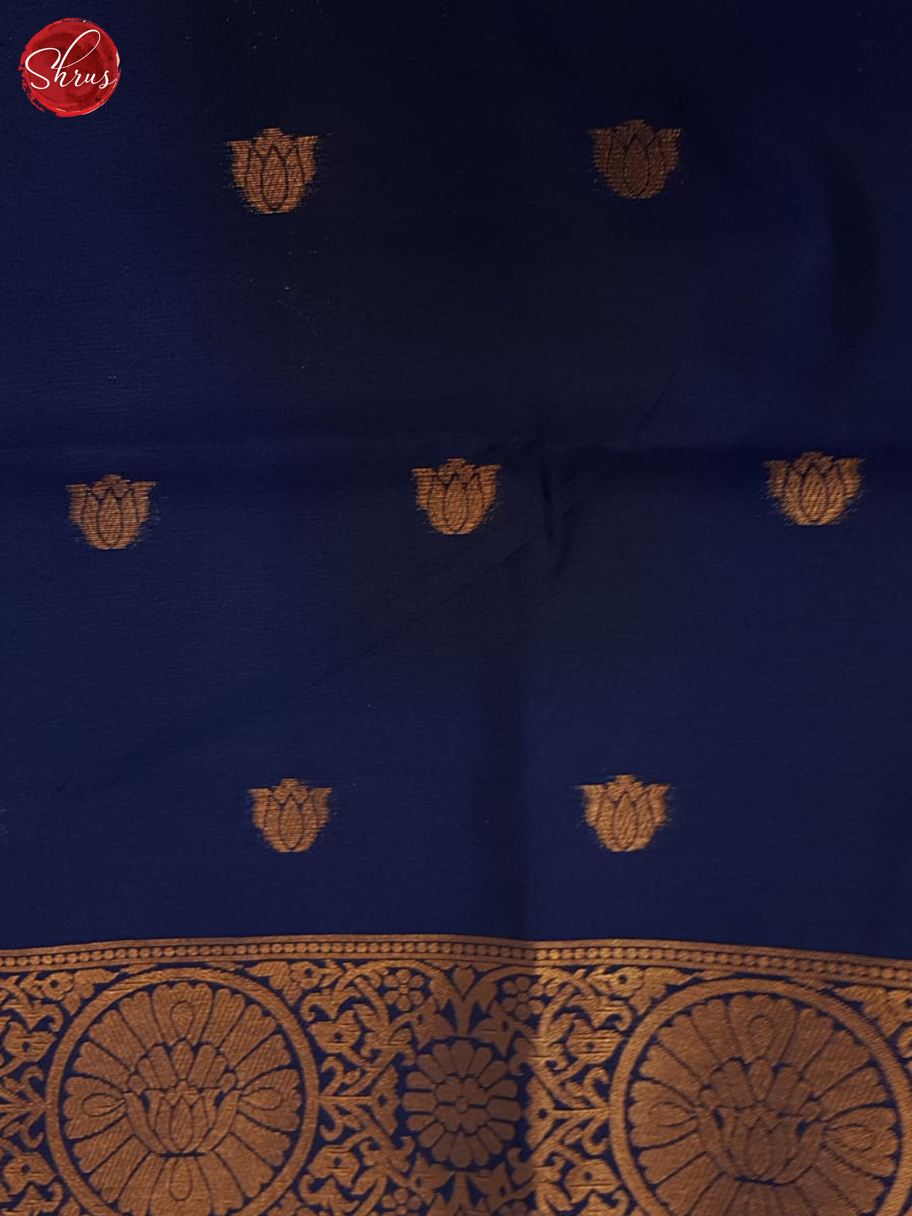 Grey & Blue - Semi Softsilk Saree - Shop on ShrusEternity.com