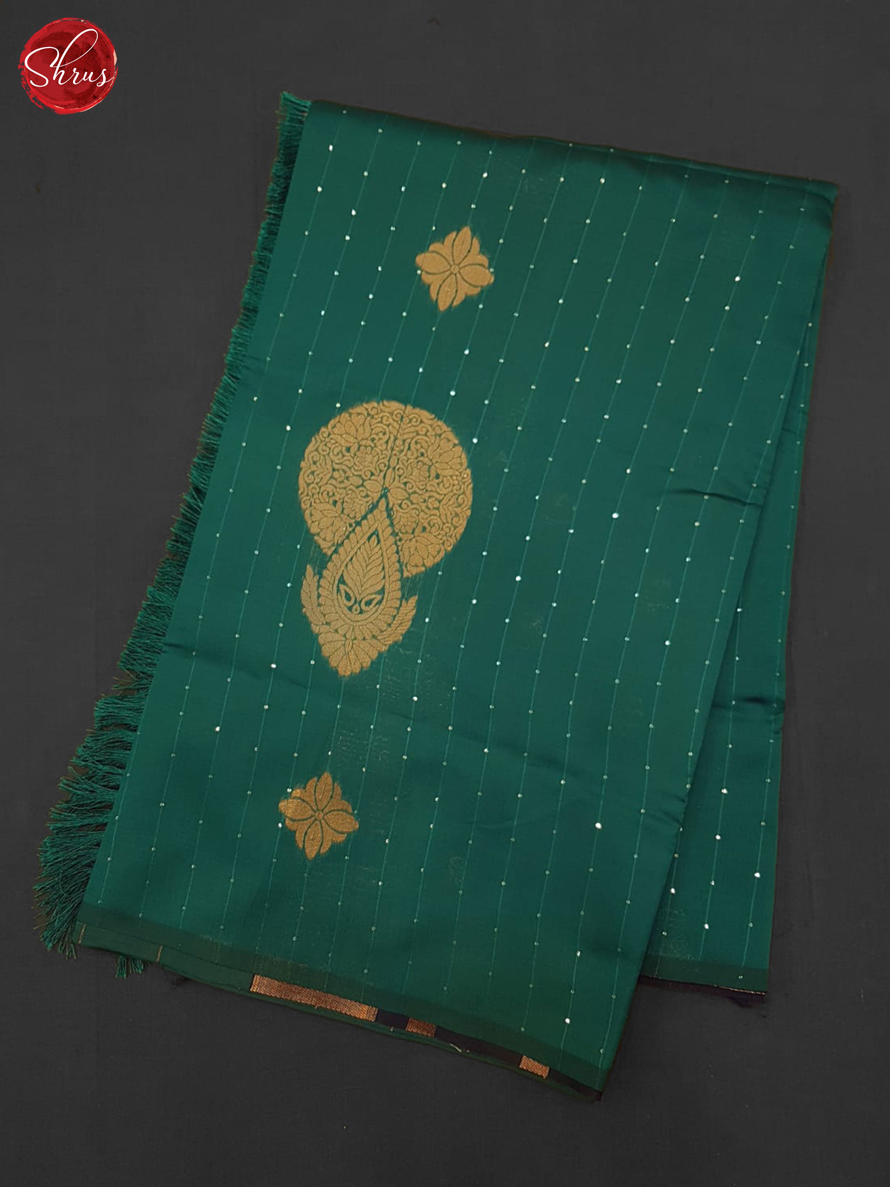 Green & Blue - Semi Softsilk Saree - Shop on ShrusEternity.com