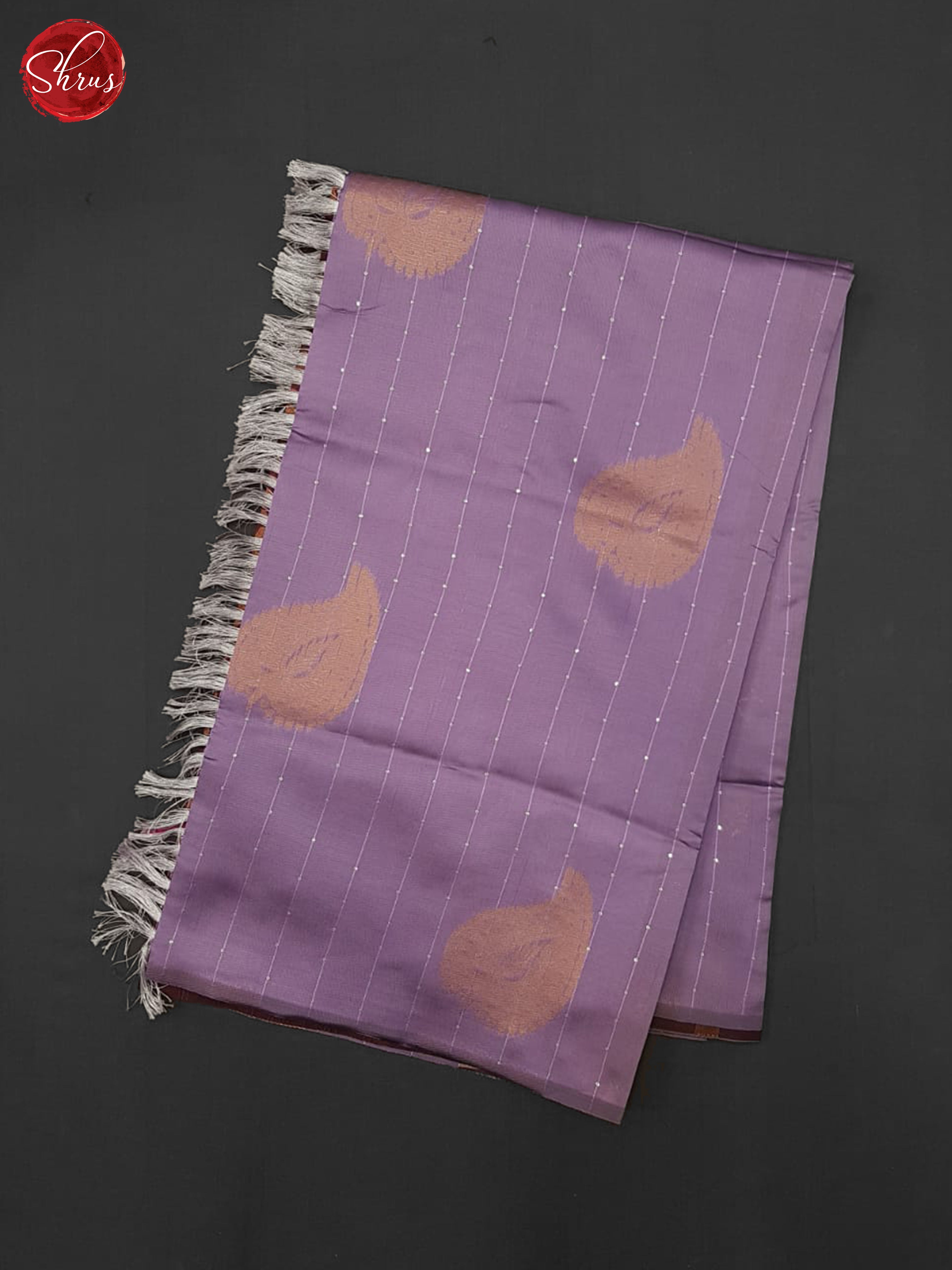 Mild Lavender & Arakku MAroon - Semi Softsilk Saree - Shop on ShrusEternity.com