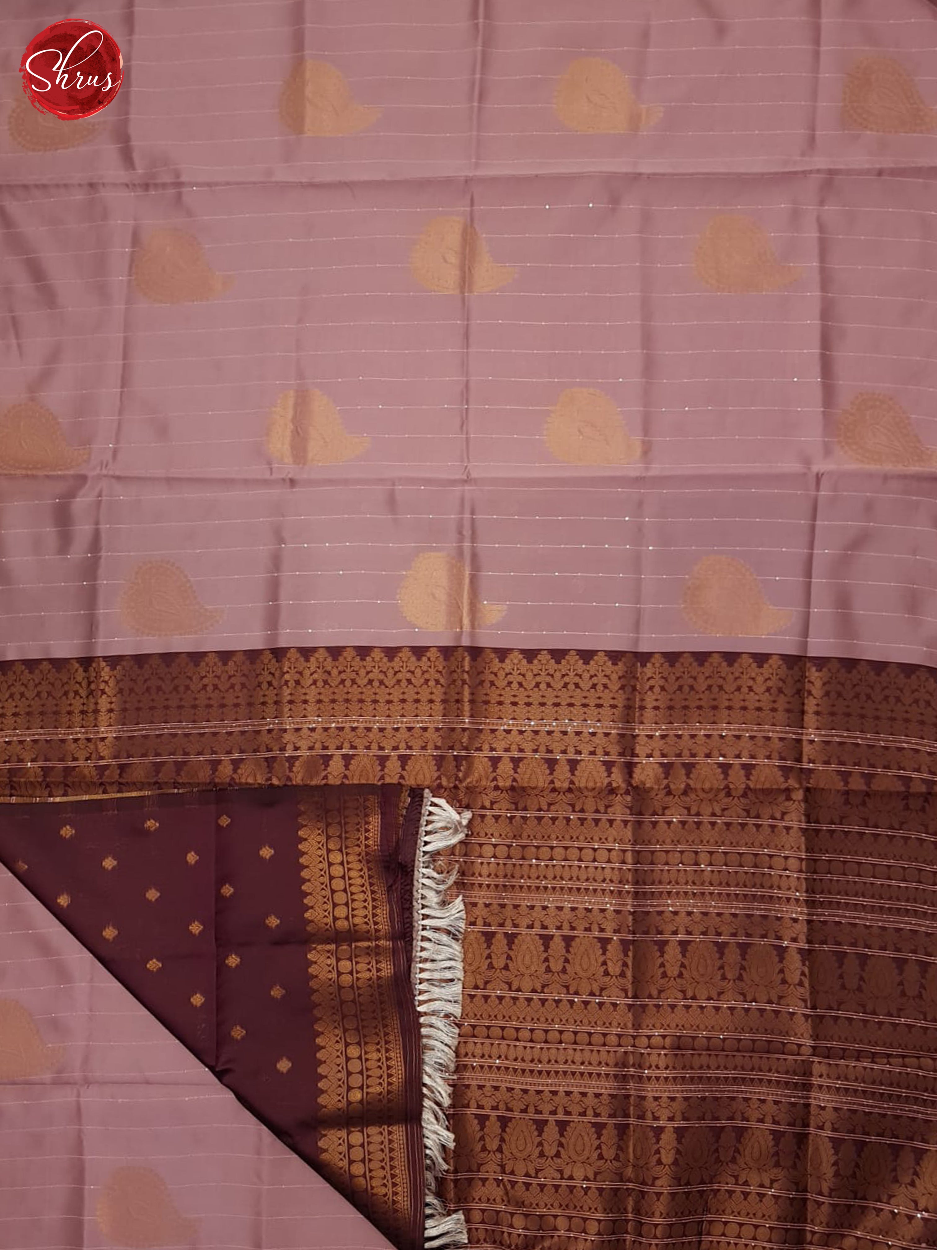 Onion Pink &  Wine - Semi Softsilk Saree - Shop on ShrusEternity.com