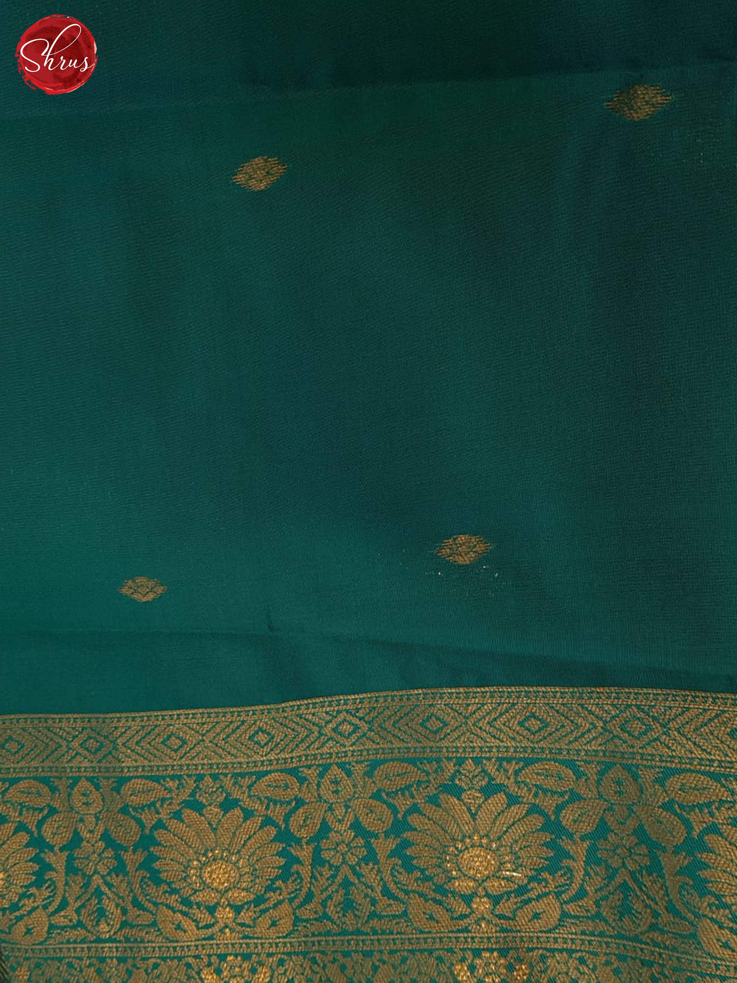 Blue And Green-Semi Kanchipuram saree - Shop on ShrusEternity.com