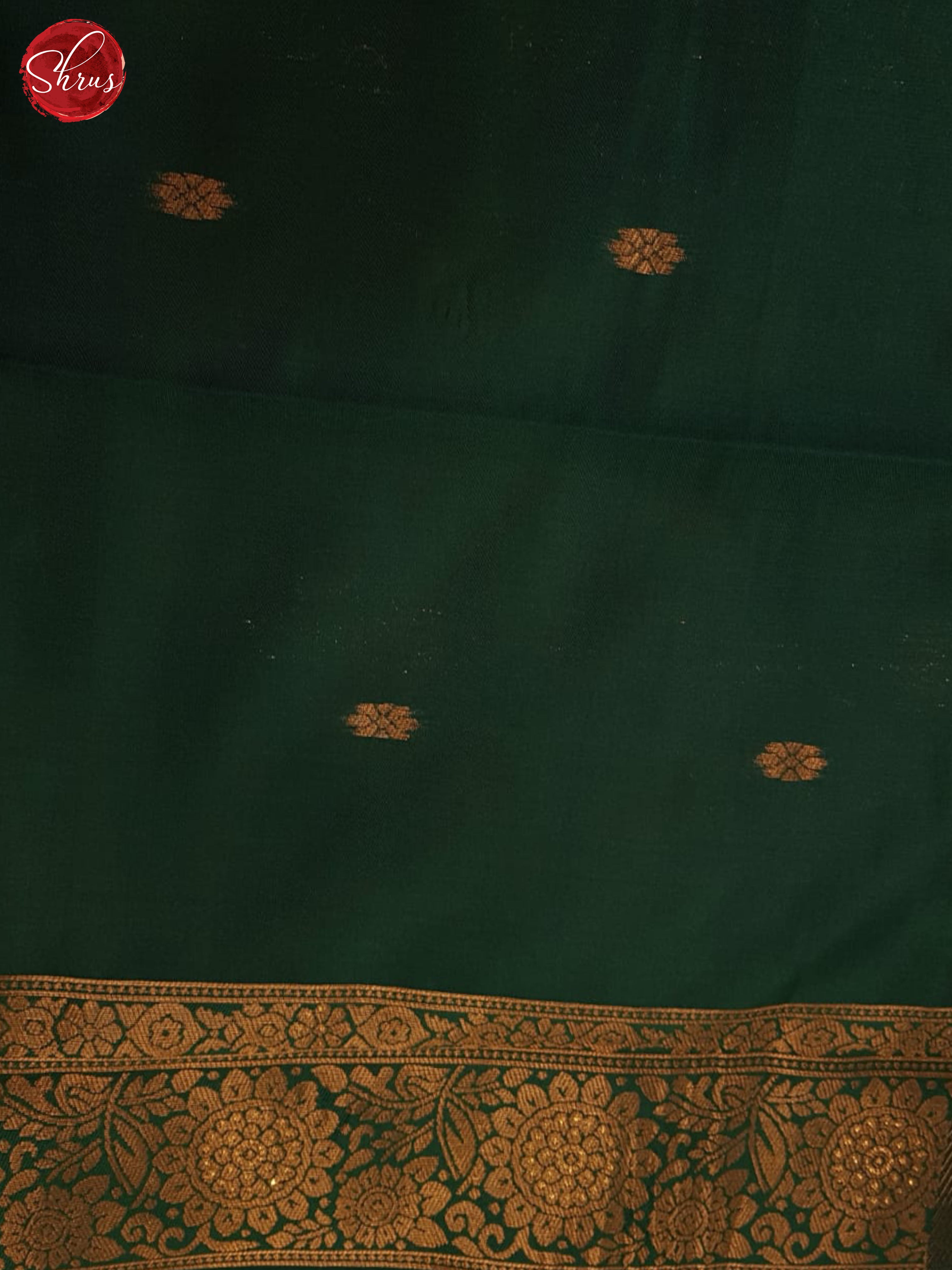 Mustard And Green-Semi Kanchipuram saree - Shop on ShrusEternity.com