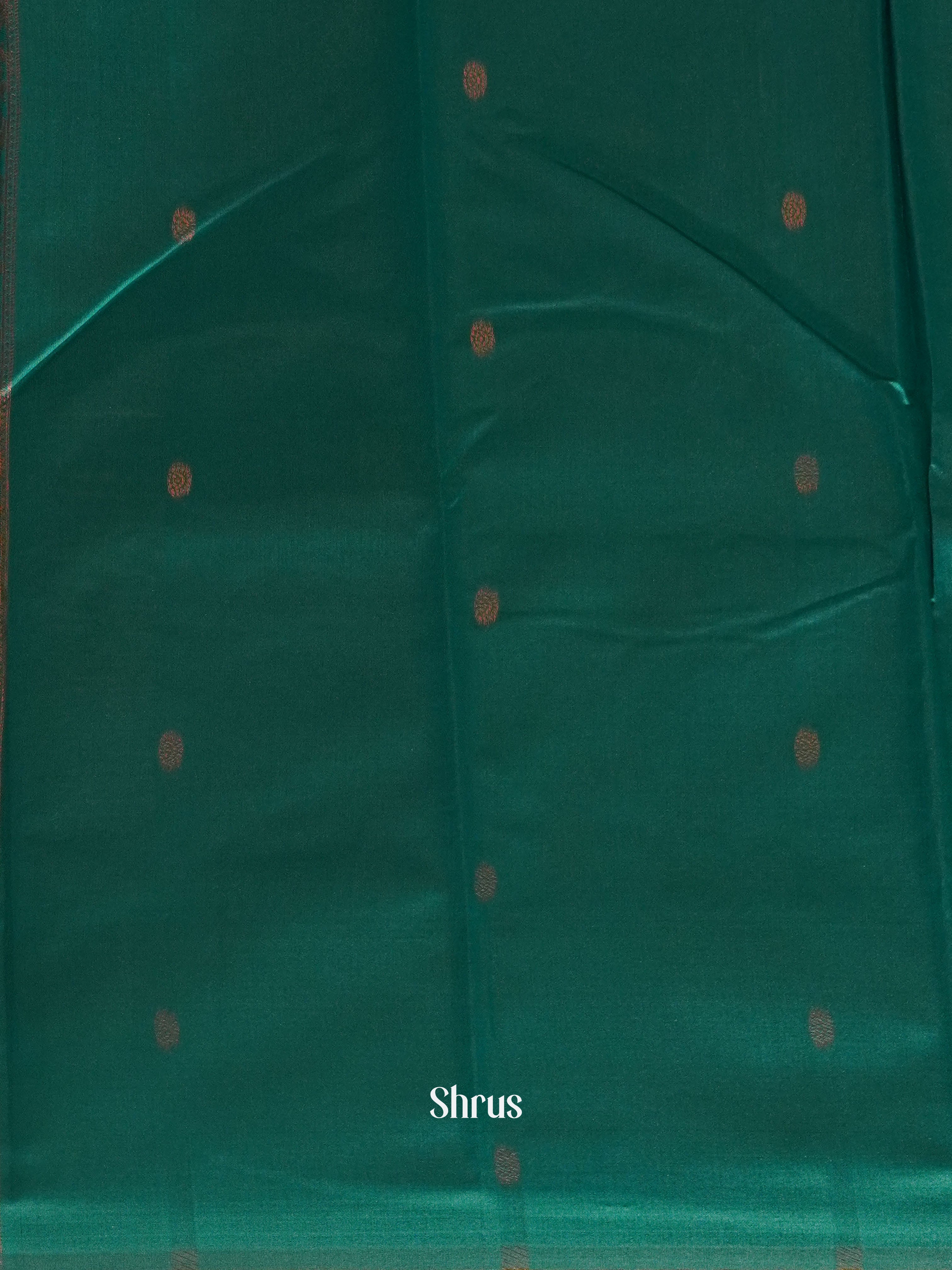 Blue And Green-Semi Kanchipuram Saree