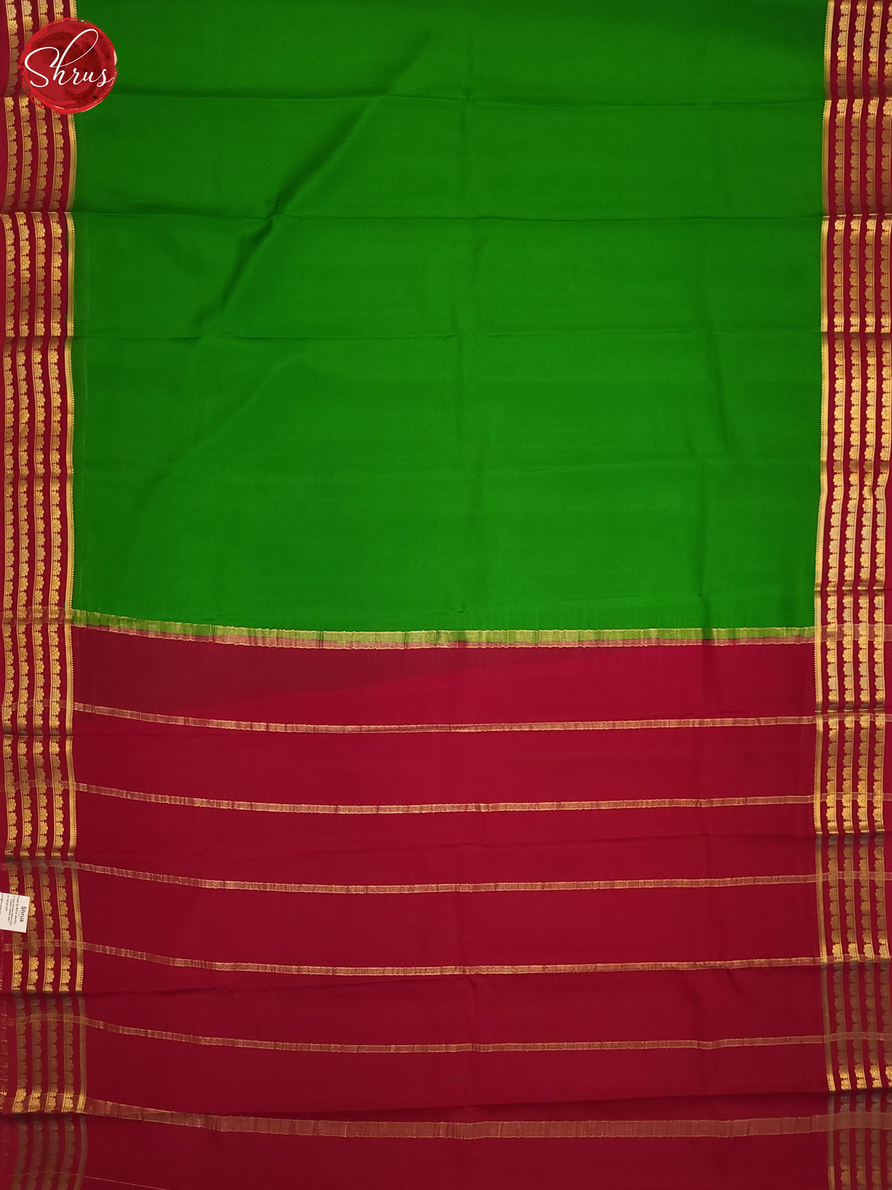 Green & Pink - Mysore Silk Saree - Shop on ShrusEternity.com