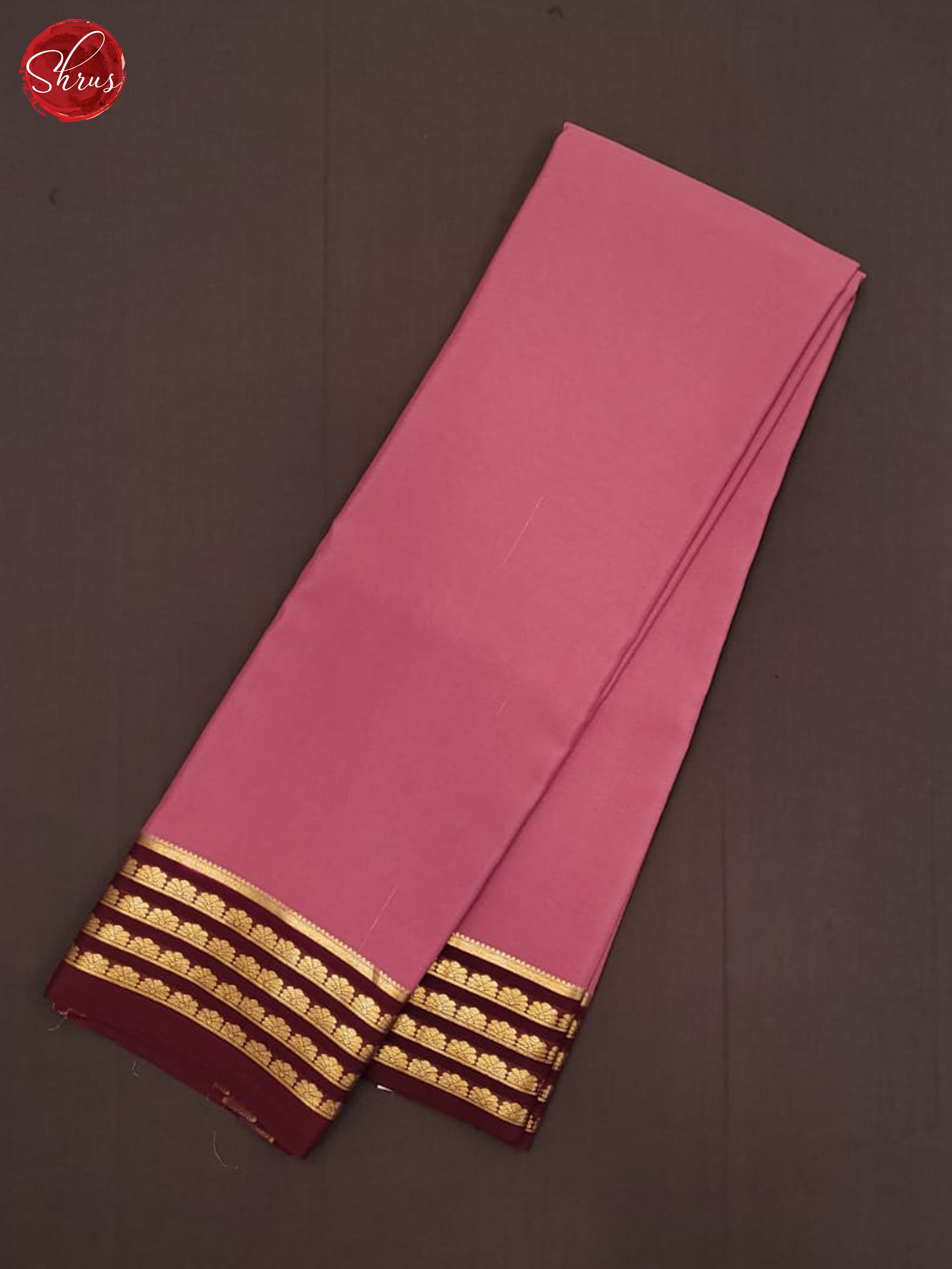 dusty pink and wine-Mysore silk - Shop on ShrusEternity.com