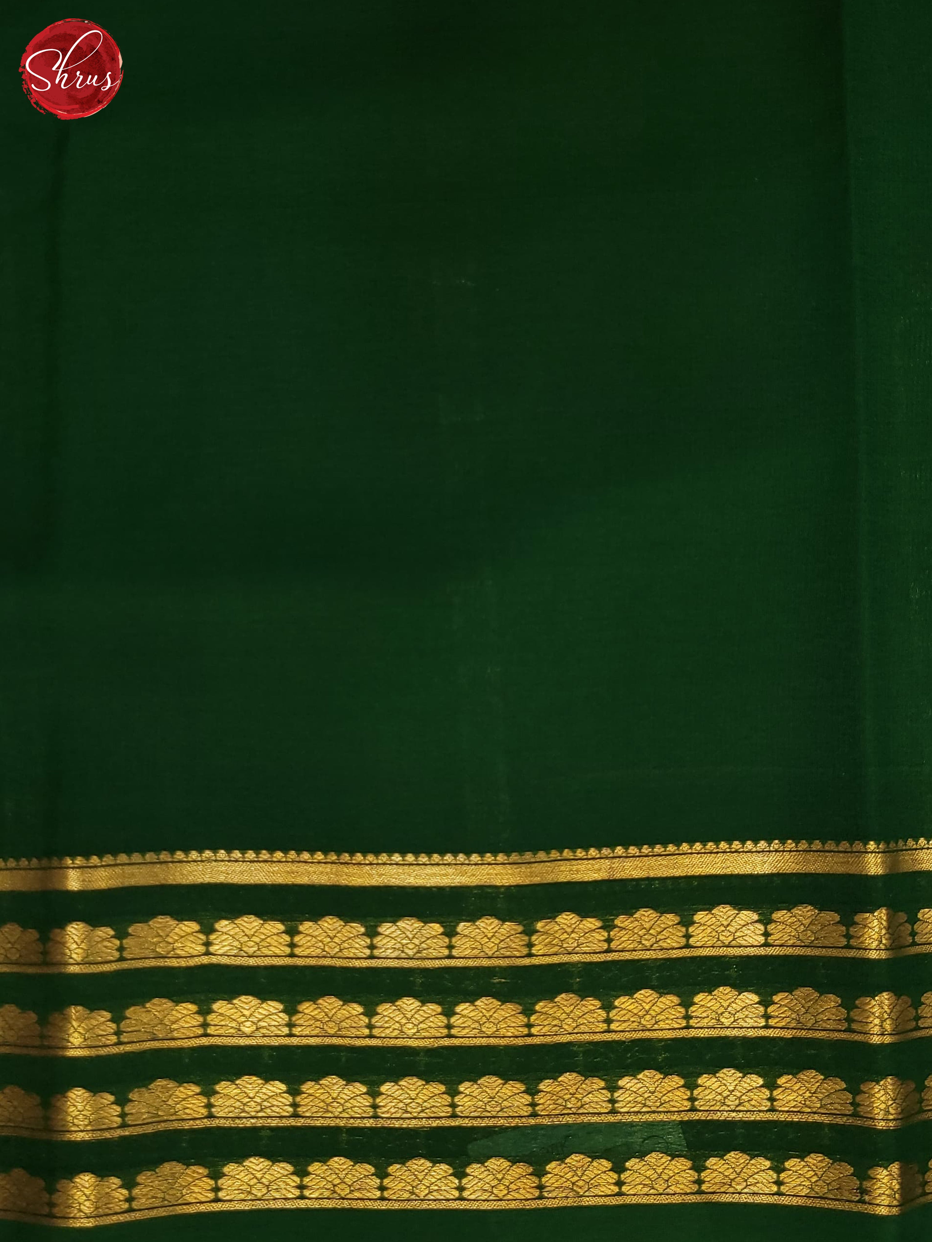 Orange & Green - Mysore Silk Saree - Shop on ShrusEternity.com