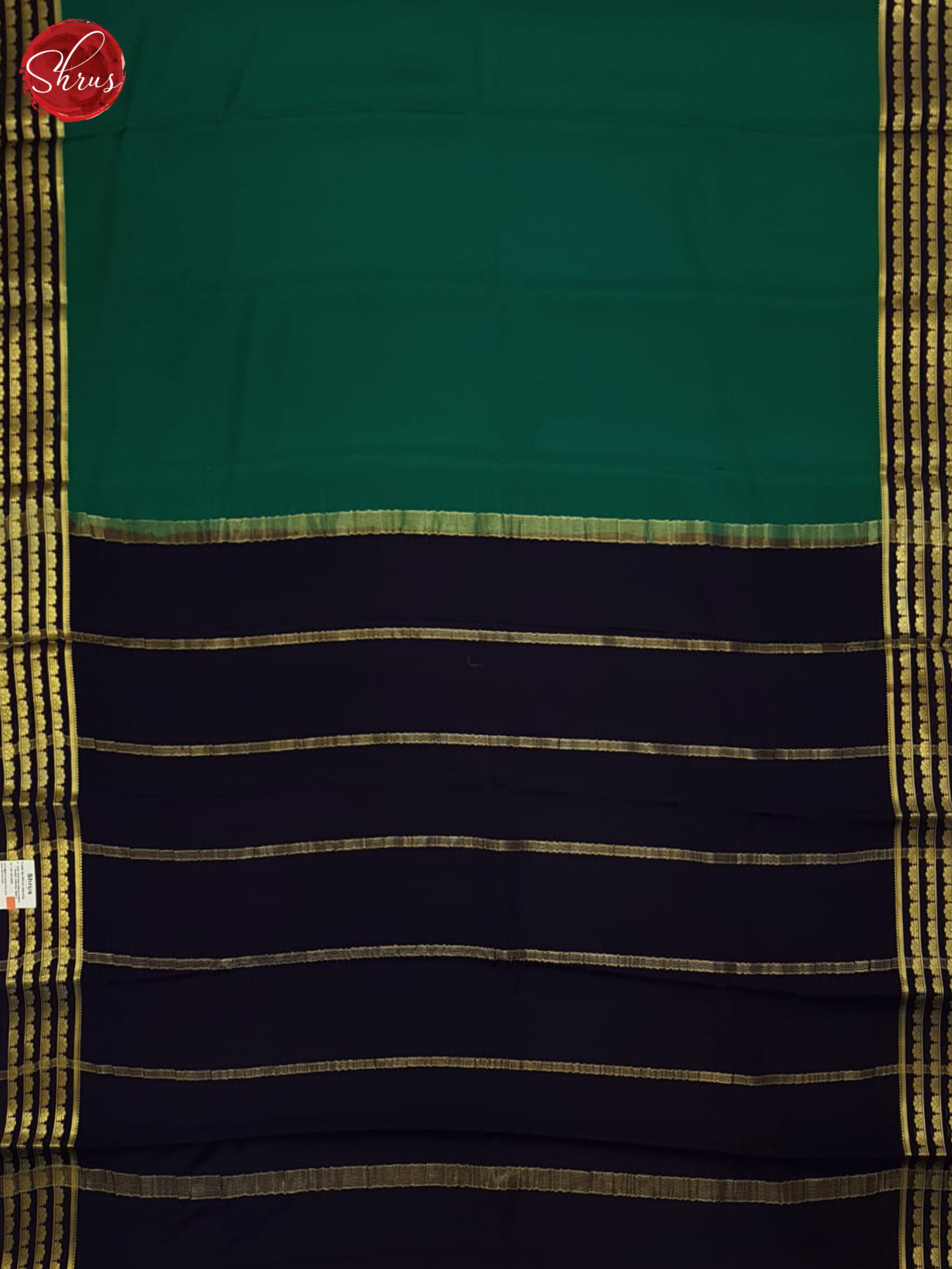 Green And Blue-Mysore silk saree - Shop on ShrusEternity.com