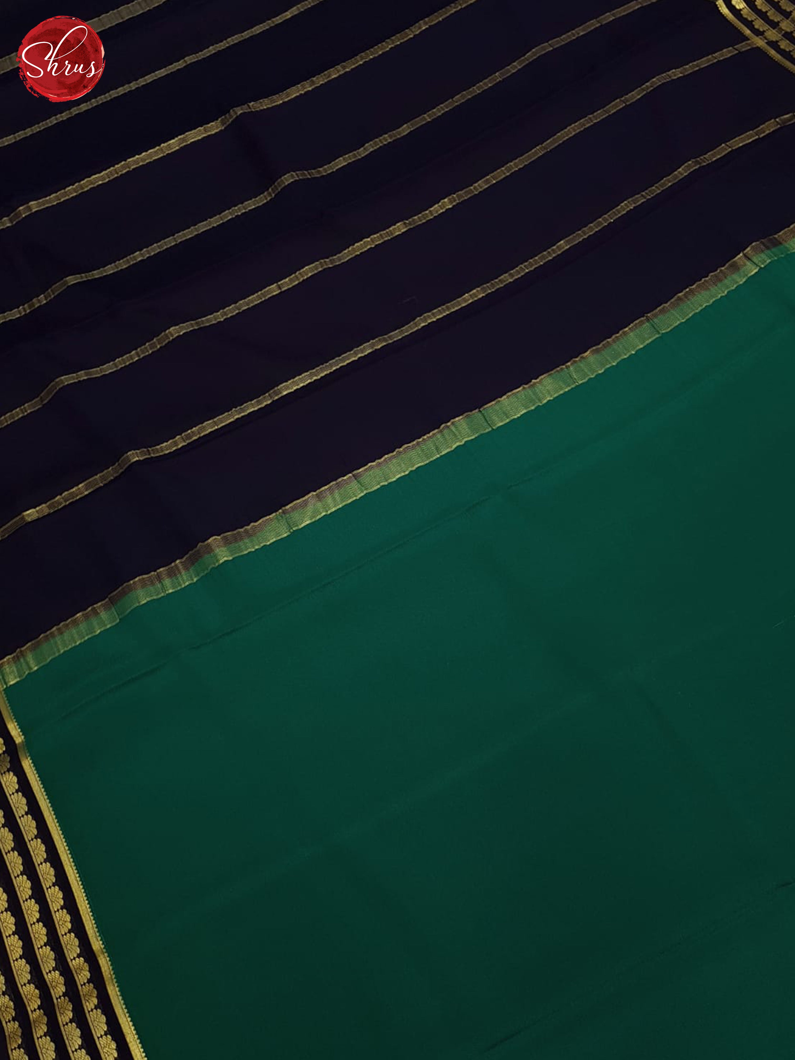 Green And Blue-Mysore silk saree - Shop on ShrusEternity.com