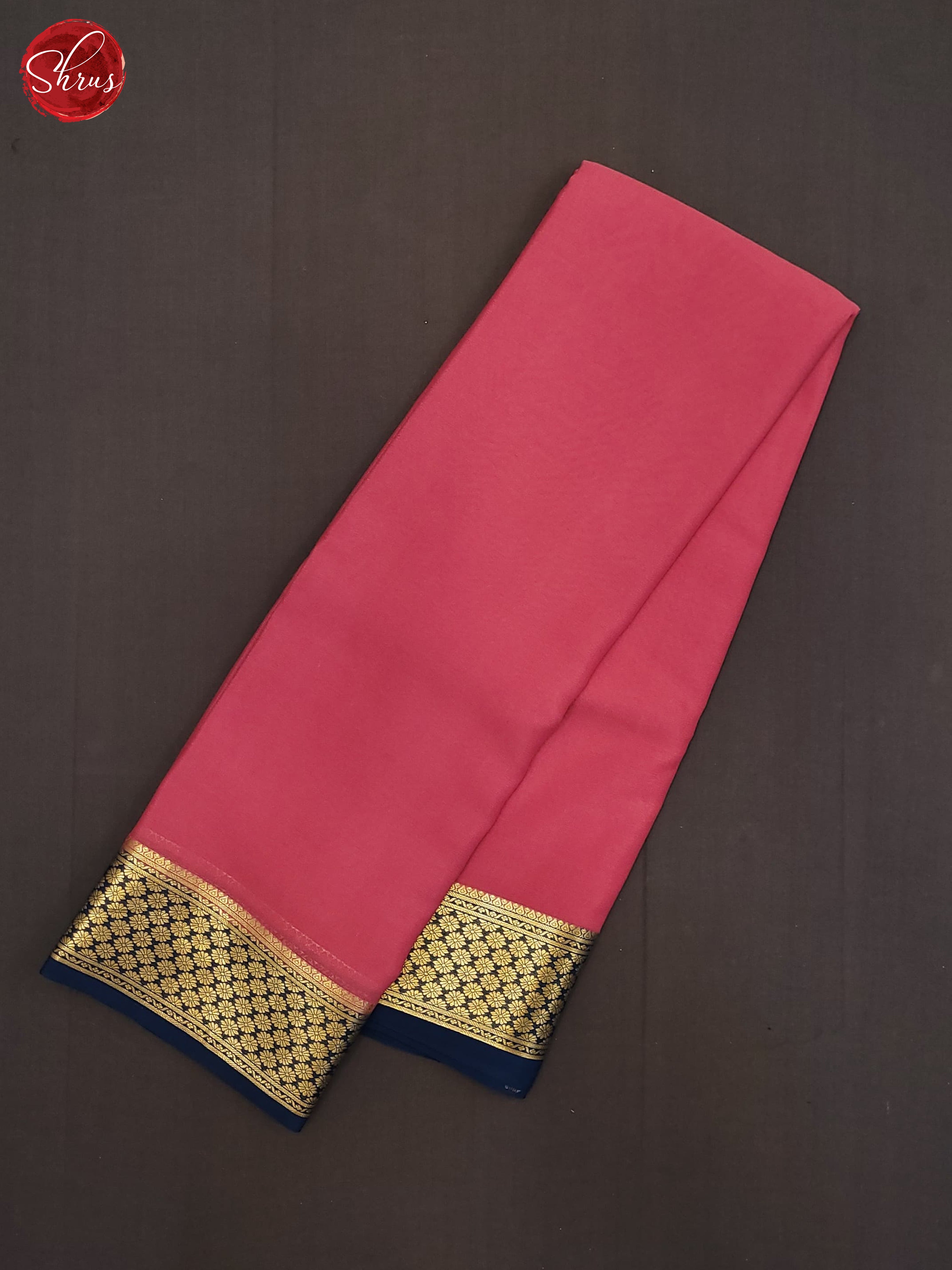 Dusty Pink & Blue - Mysore Silk Saree - Shop on ShrusEternity.com