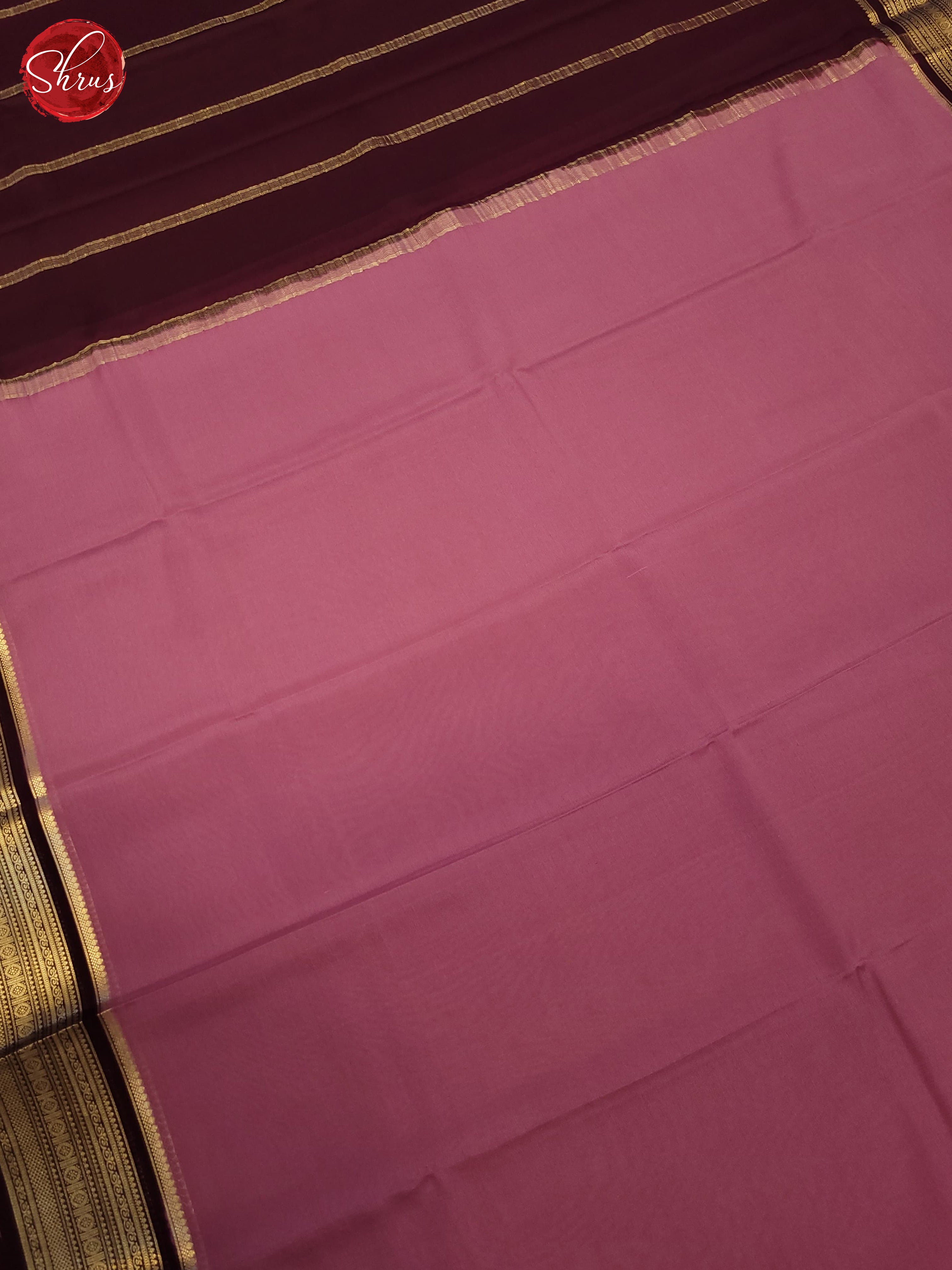 Dusty pInk & Wine - Mysore Silk Saree - Shop on ShrusEternity.com