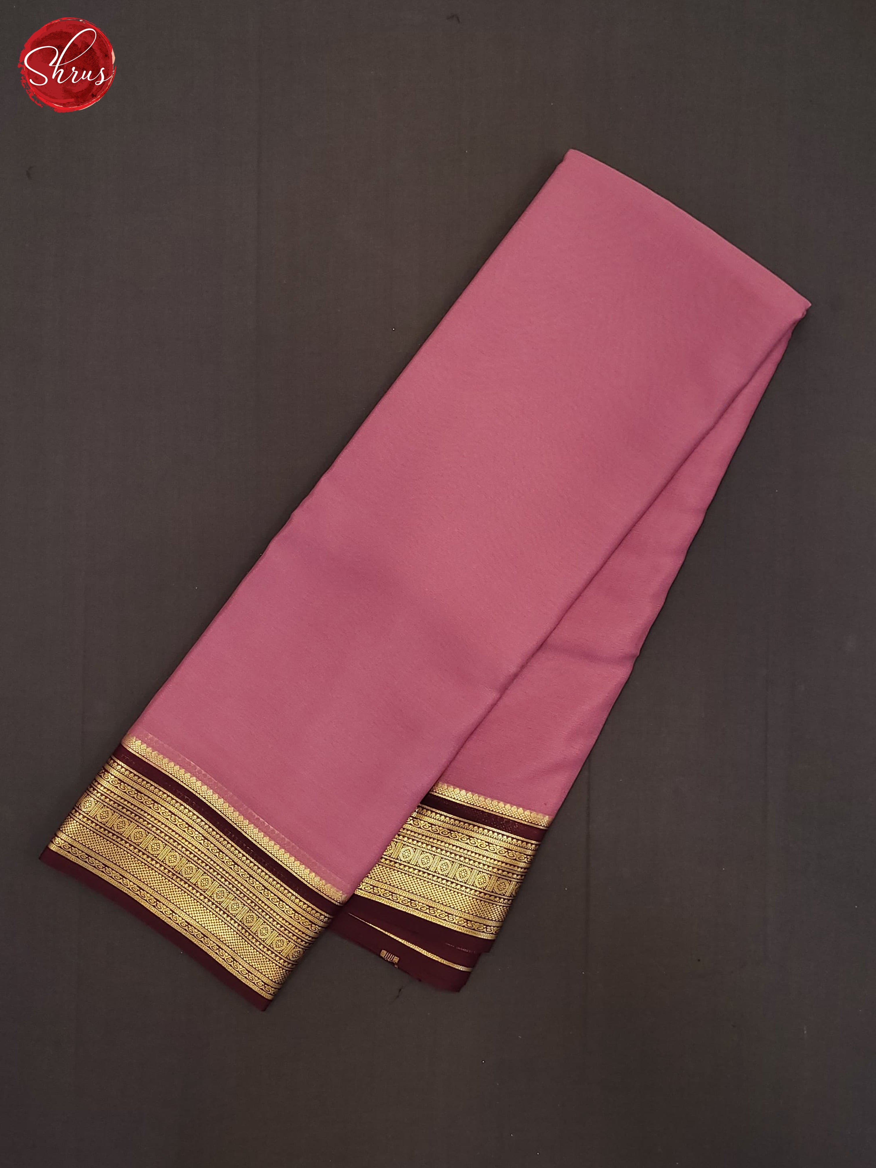 Dusty pInk & Wine - Mysore Silk Saree - Shop on ShrusEternity.com