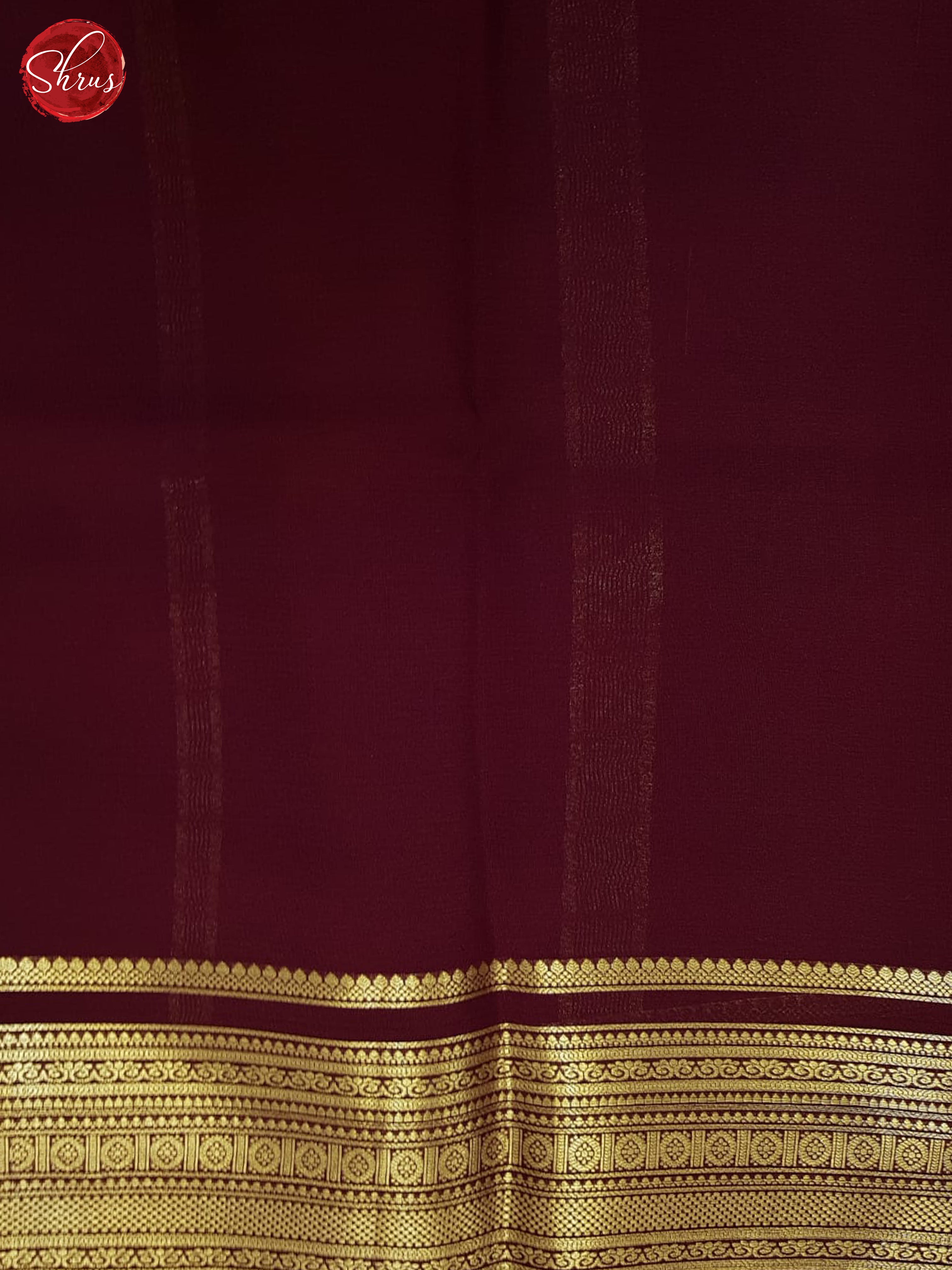 Brown & Maroon - Mysore Silk Saree - Shop on ShrusEternity.com