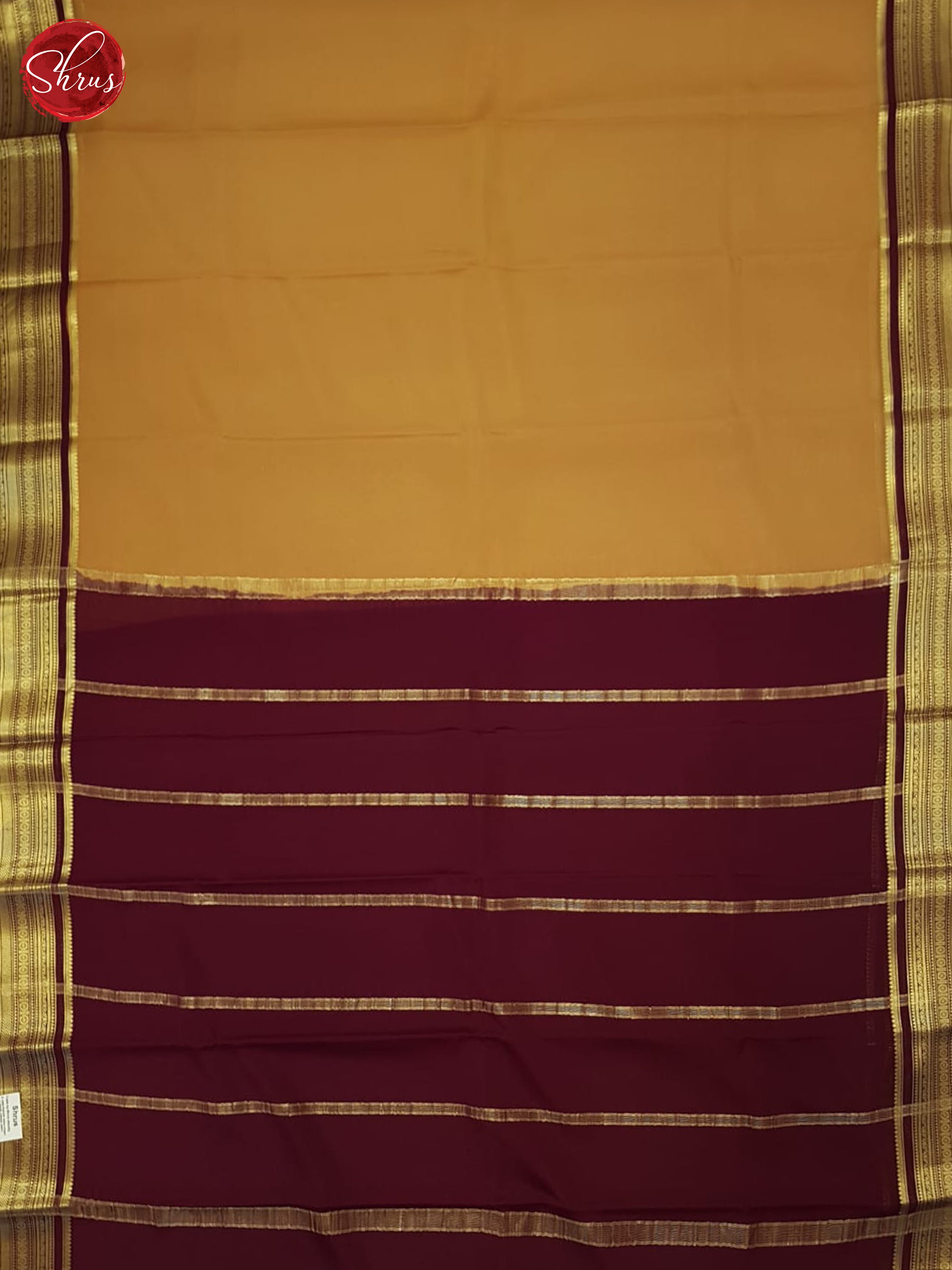 Brown & Maroon - Mysore Silk Saree - Shop on ShrusEternity.com