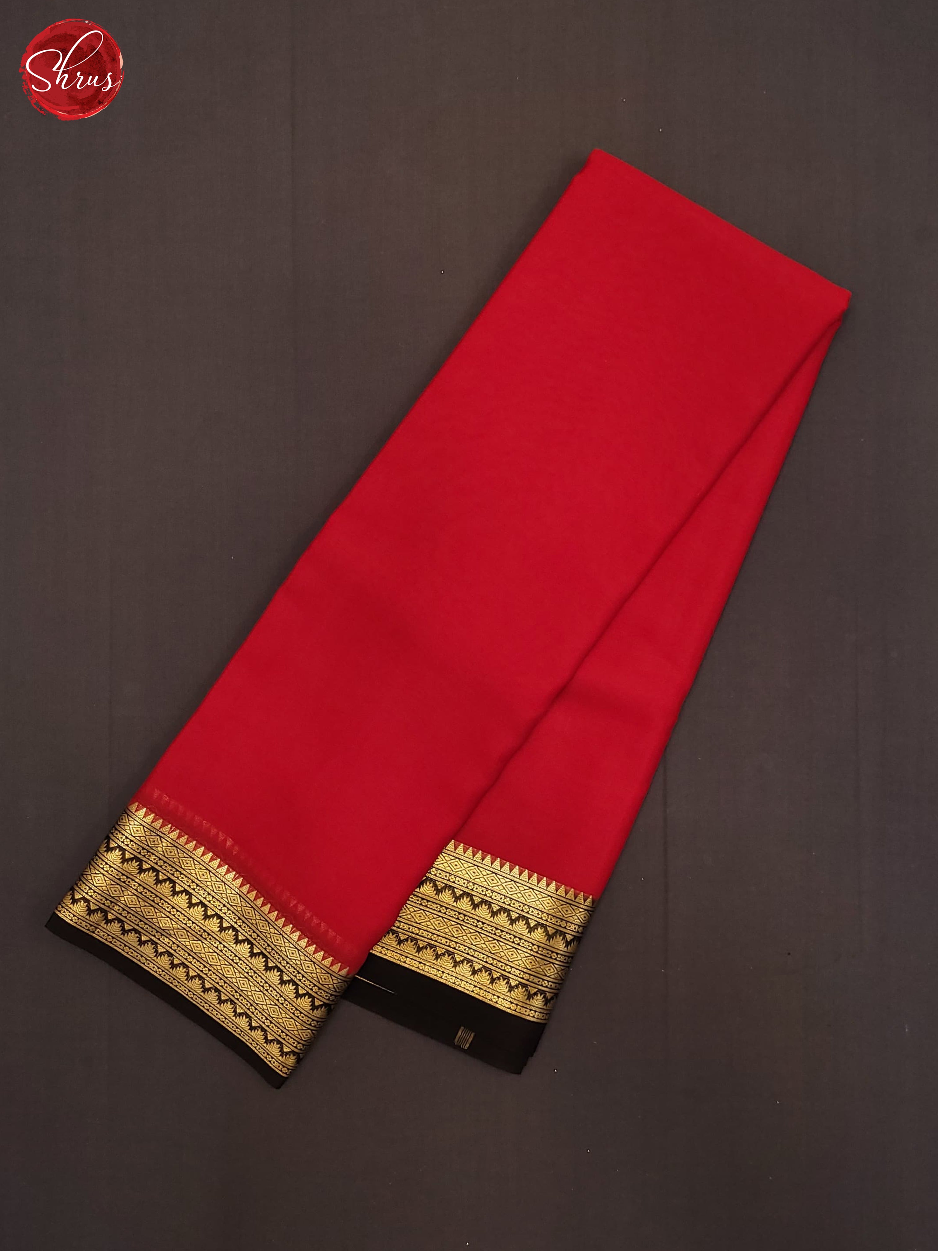 Red & Black - Mysore Silk Saree - Shop on ShrusEternity.com