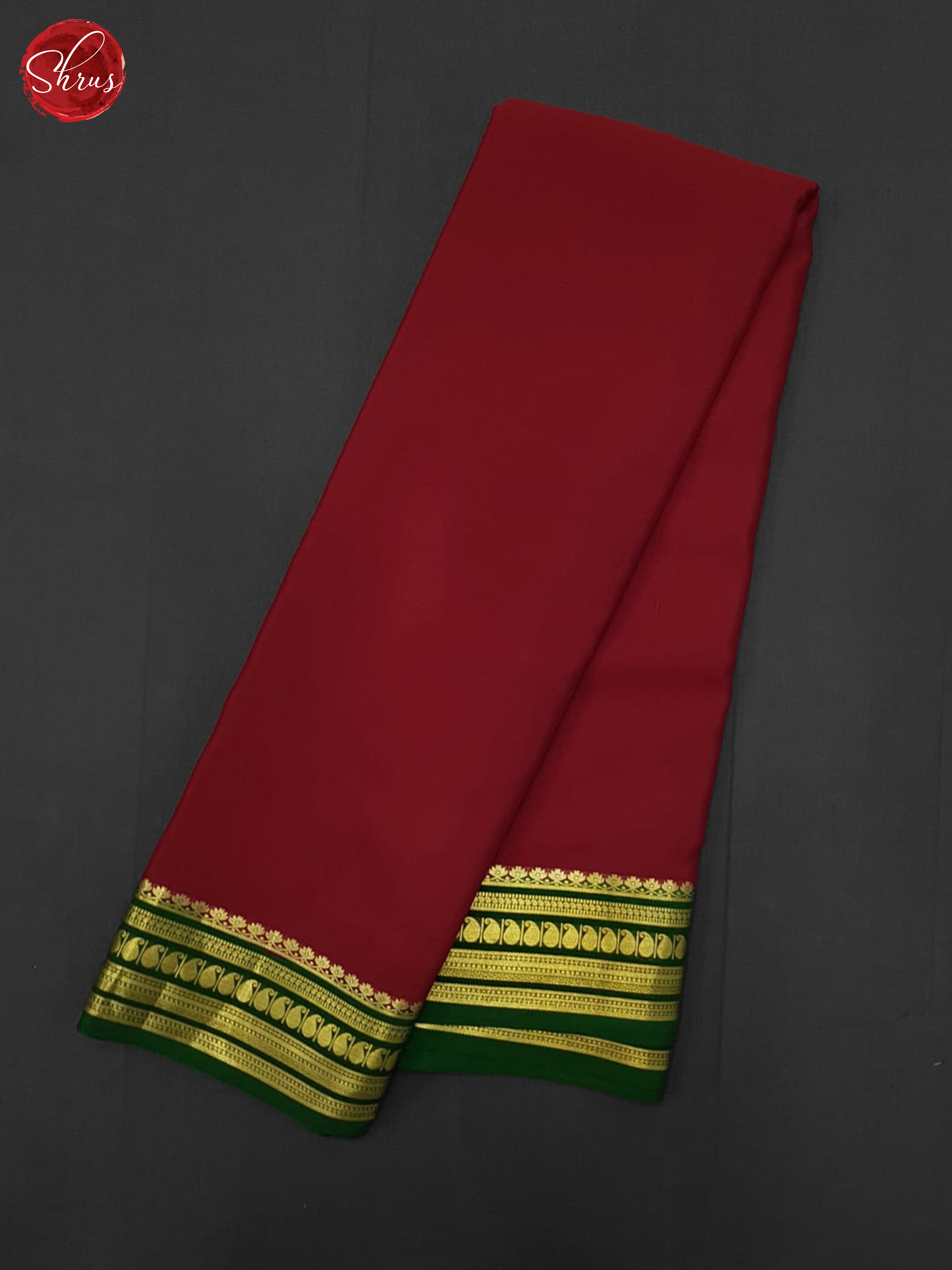 Red & Green - Mysore Silk Saree - Shop on ShrusEternity.com