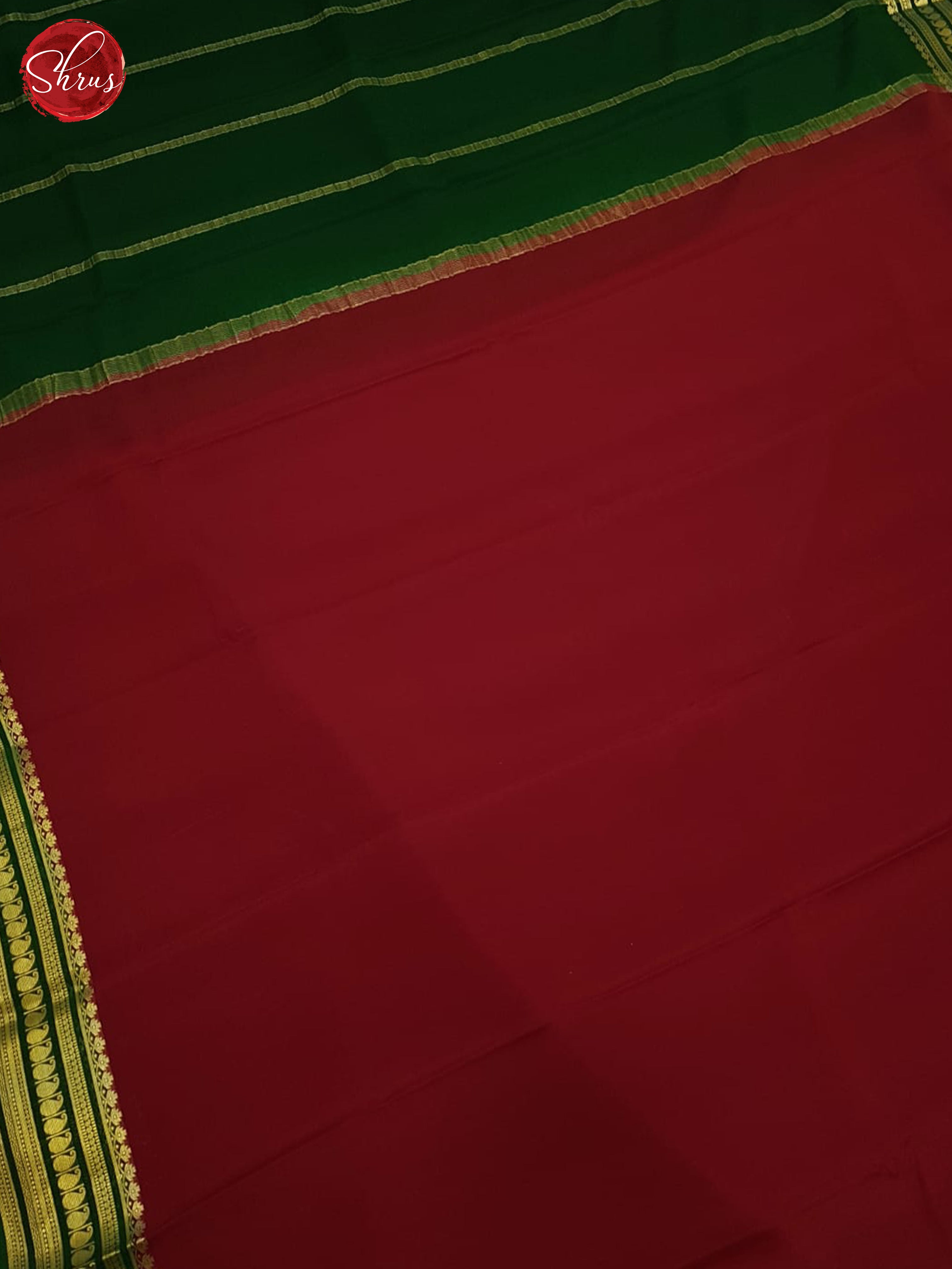 Red & Green - Mysore Silk Saree - Shop on ShrusEternity.com