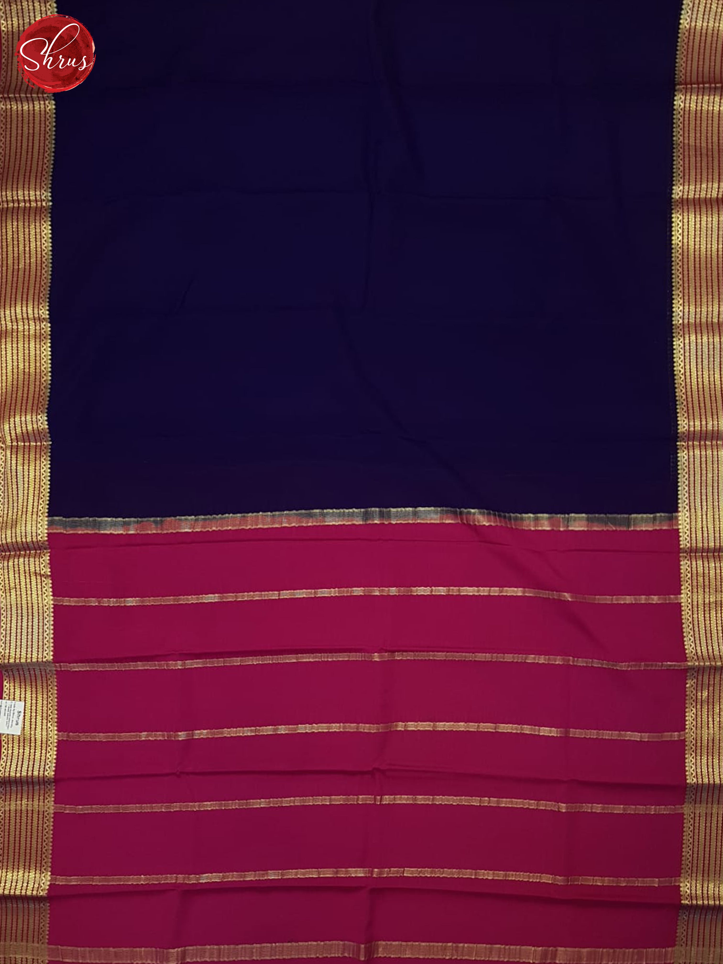 Blue &  Pink - Mysore Silk Saree - Shop on ShrusEternity.com