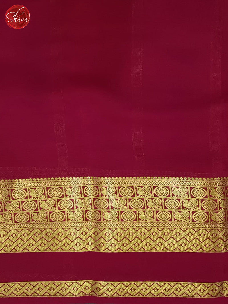 double border | buy yellow mysore crepe