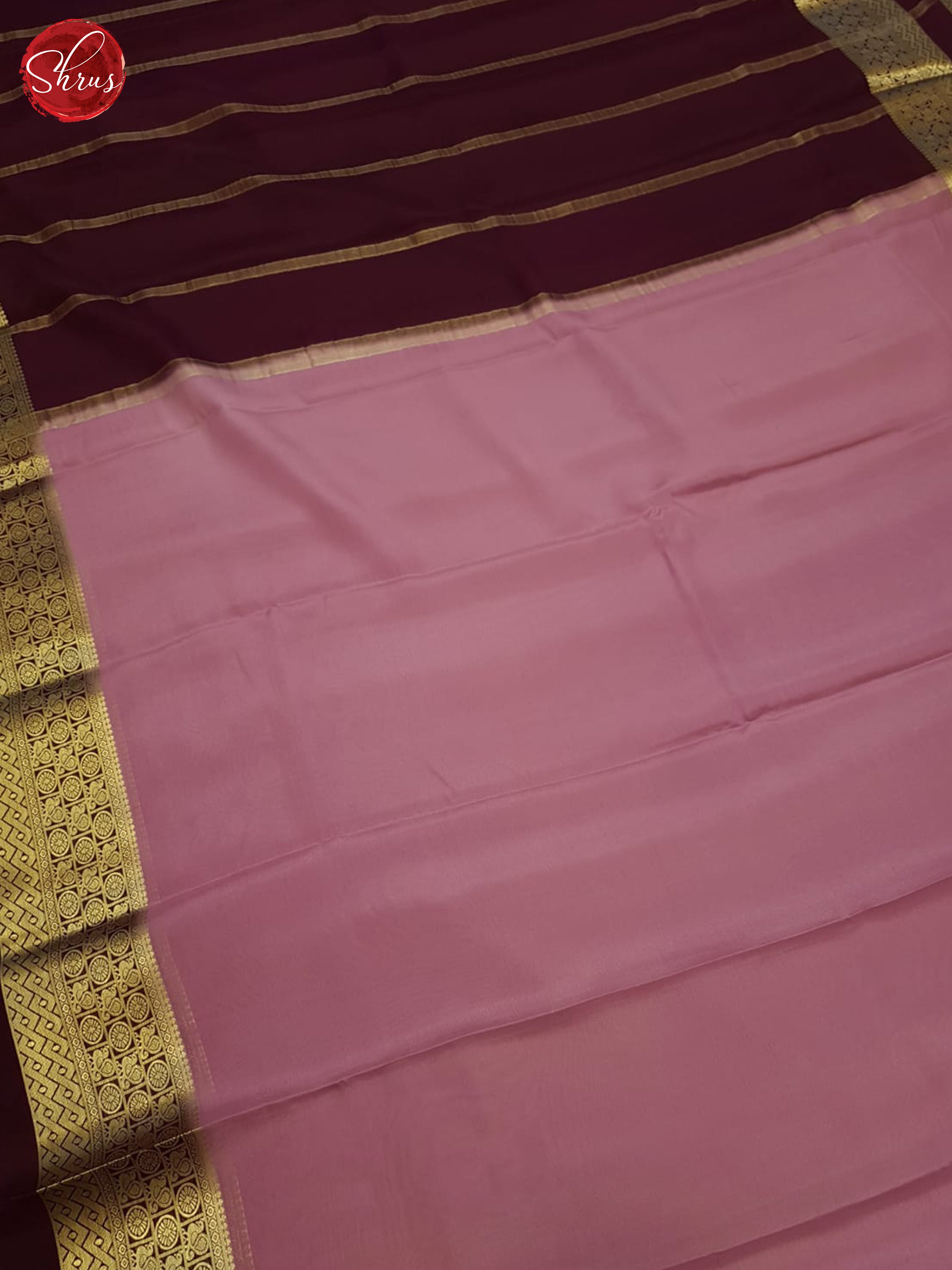 Pink & Maroon  - Mysore Silk Saree - Shop on ShrusEternity.com