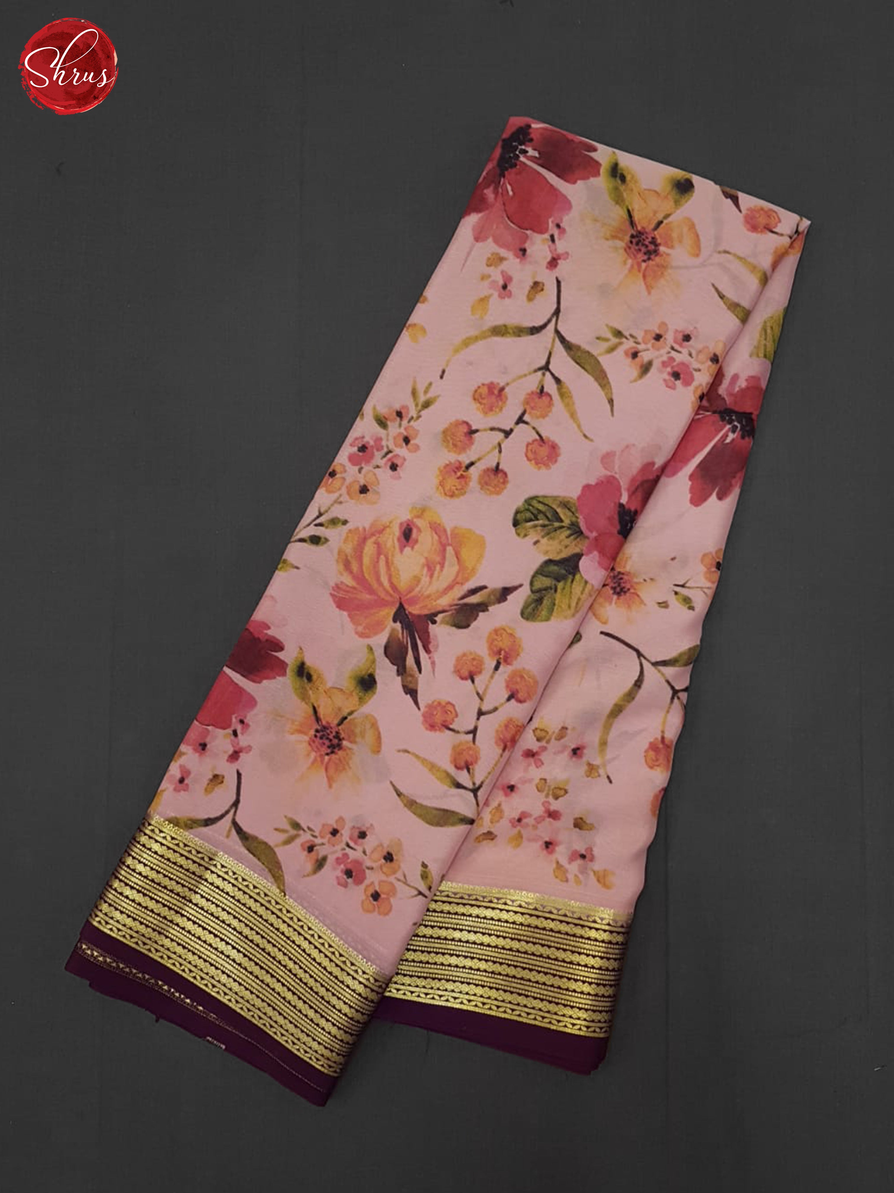 Pink & Purple- Mysore Silk Saree - Shop on ShrusEternity.com