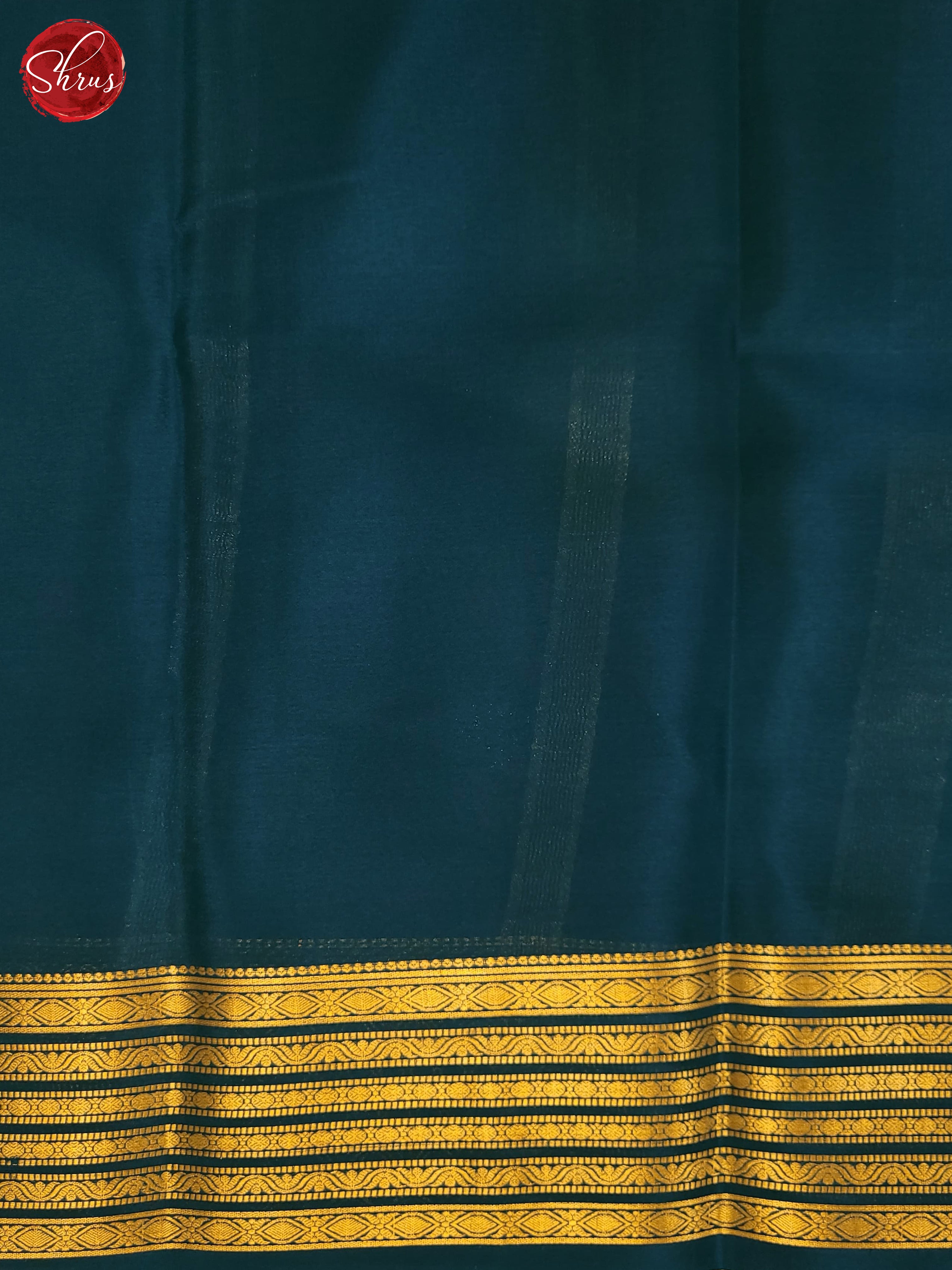 Cream & Blue  - Mysore Silk Saree - Shop on ShrusEternity.com