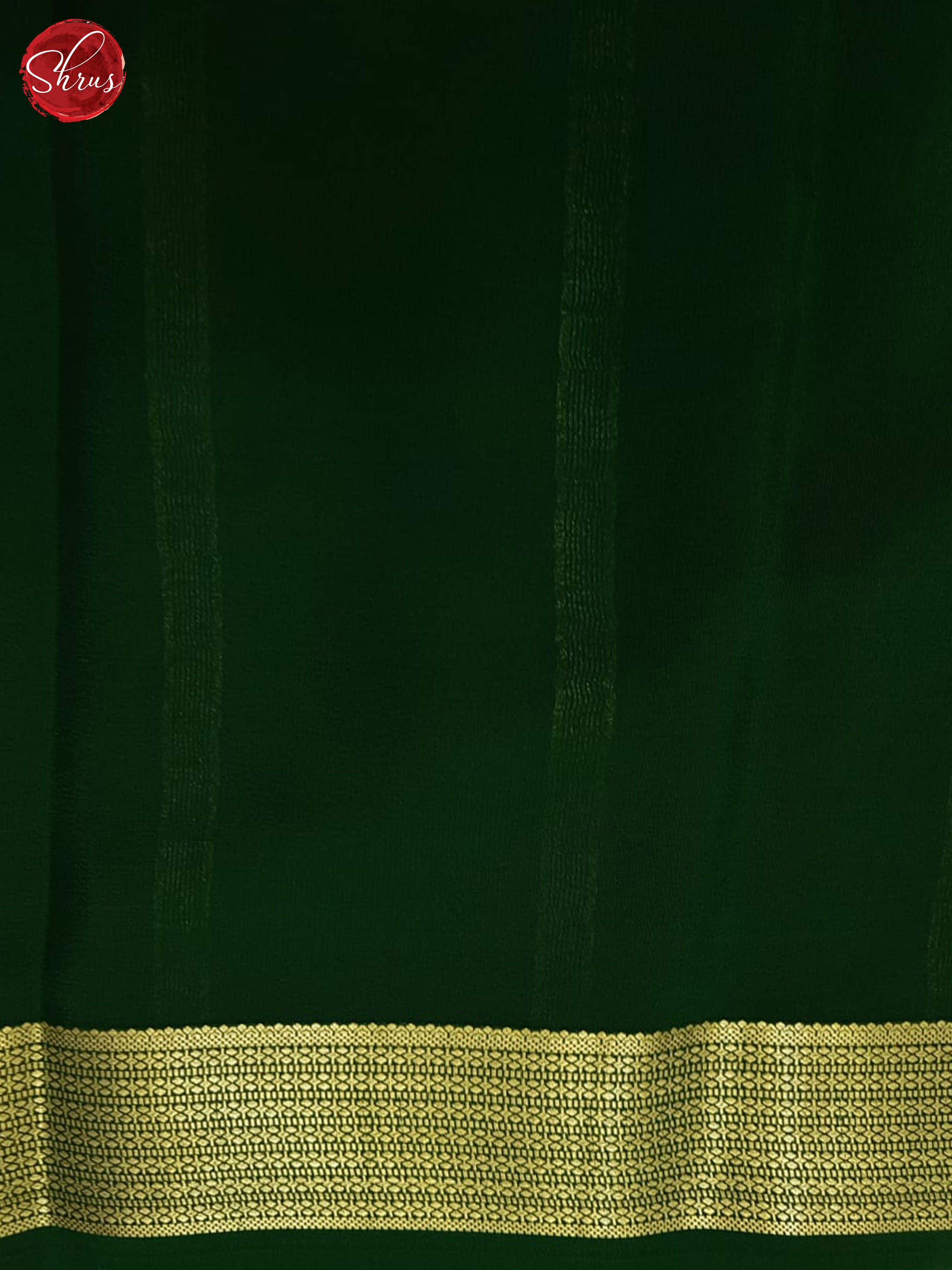 Cream & Green- Mysore Silk Saree - Shop on ShrusEternity.com