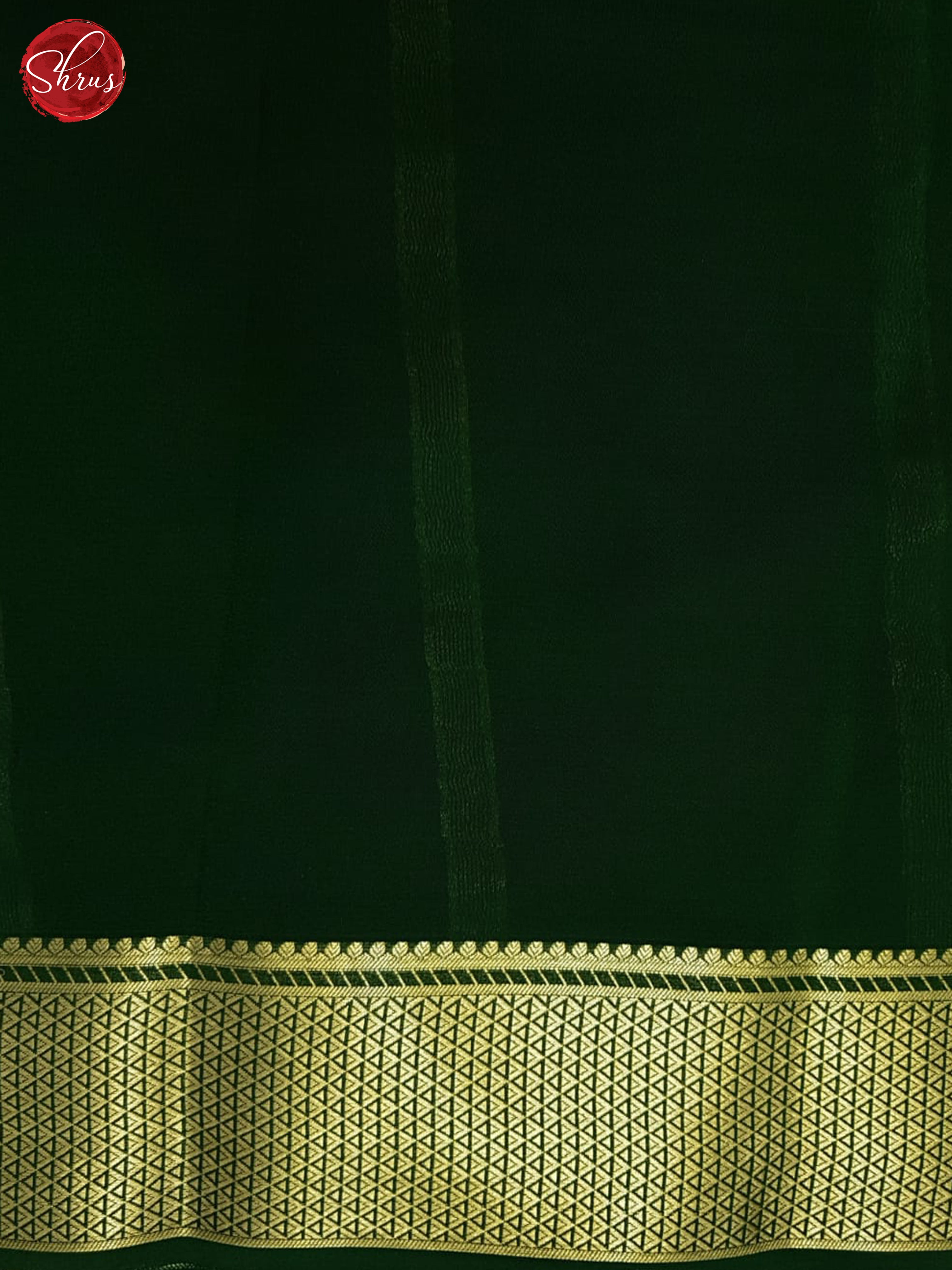 Cream & Green - Mysore Silk Saree - Shop on ShrusEternity.com