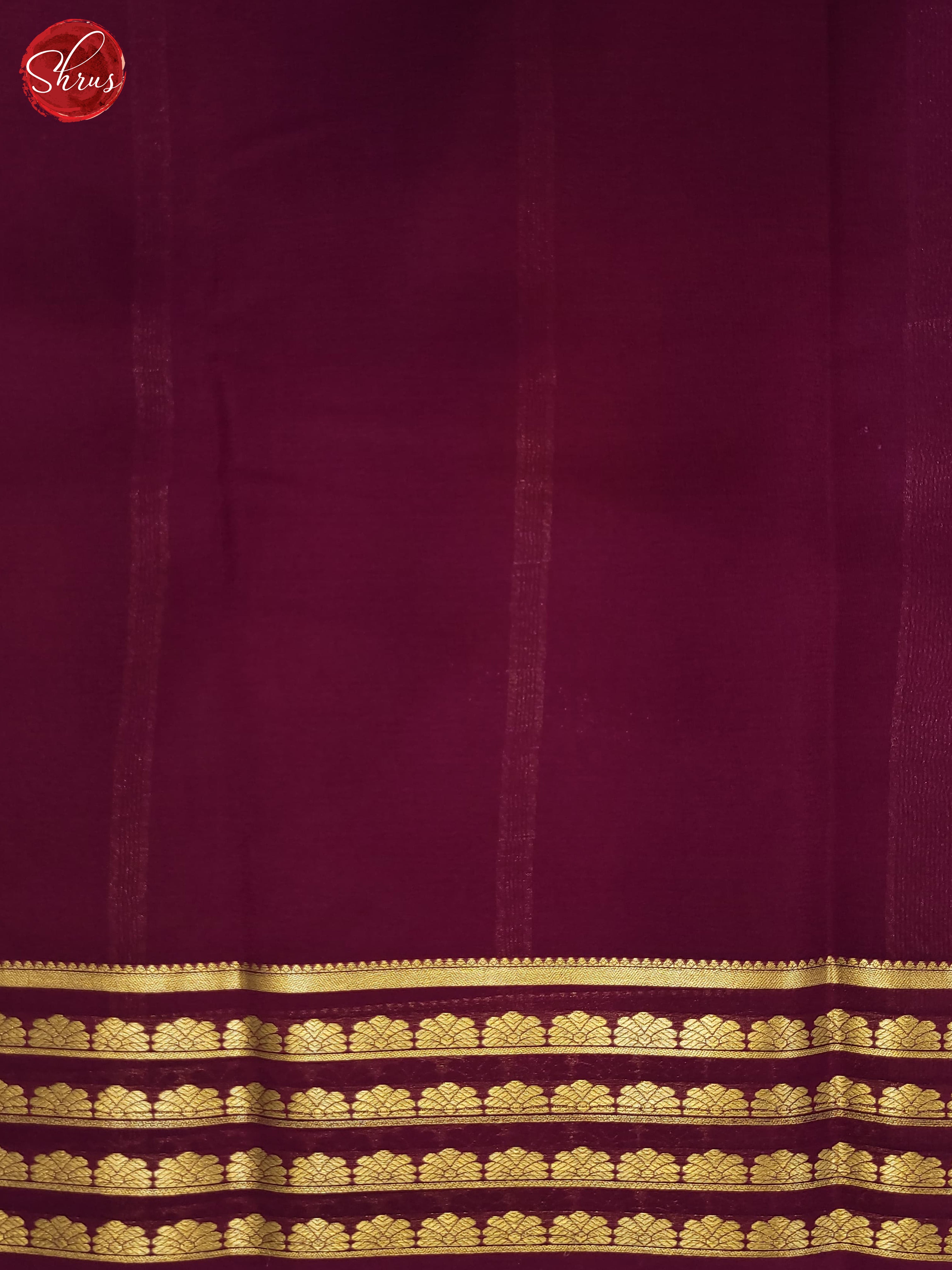 Cream & Wine - Mysore Silk Saree - Shop on ShrusEternity.com