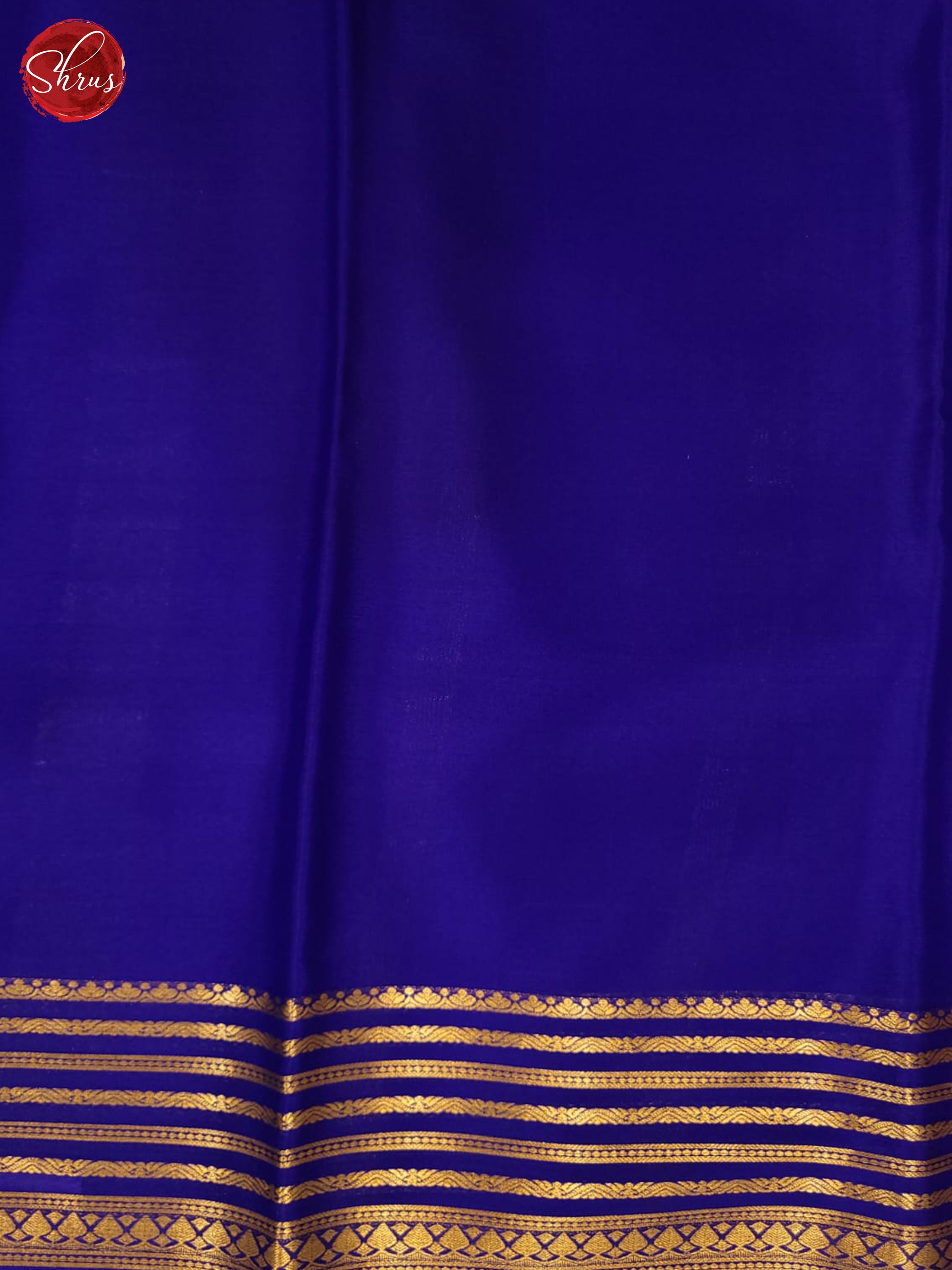 cream and blue- Mysore Silk Saree - Shop on ShrusEternity.com