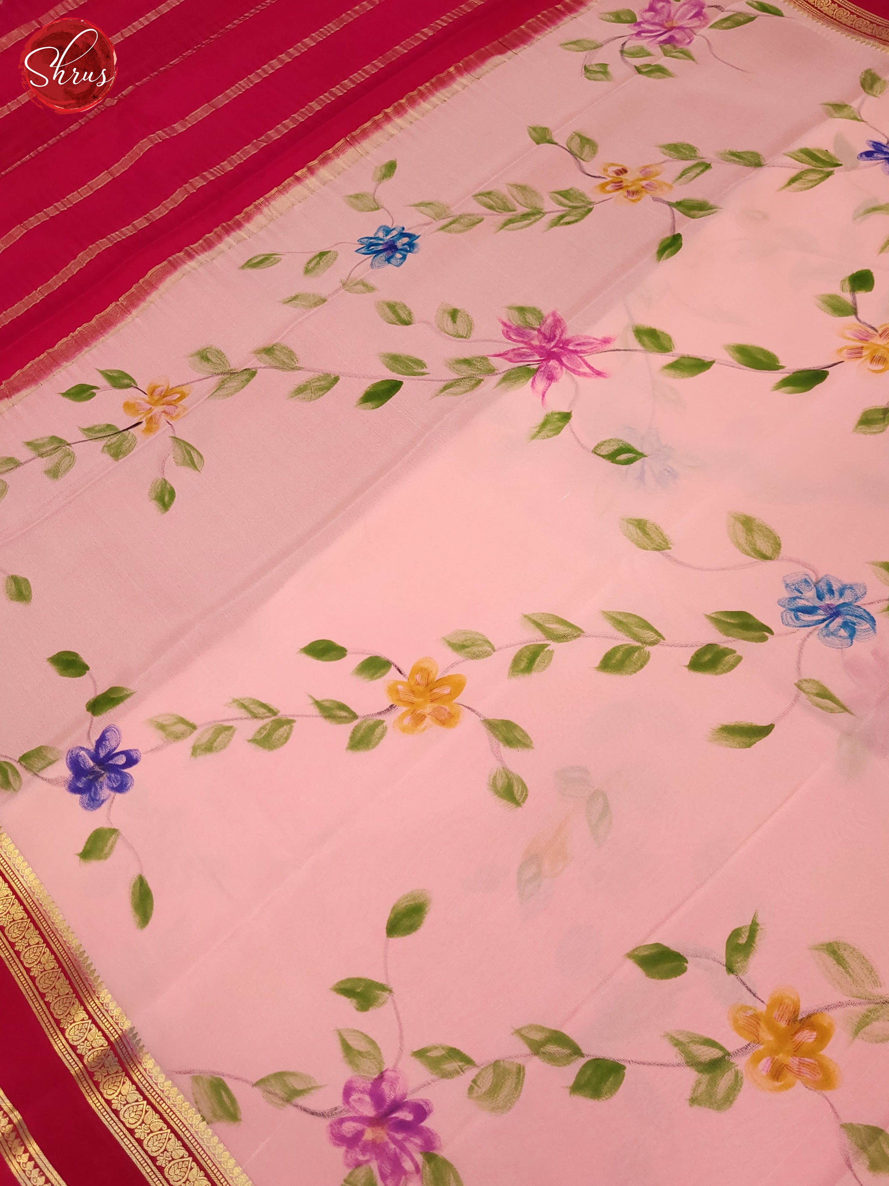 Baby Pink & Pink  - Mysore Silk Saree - Shop on ShrusEternity.com