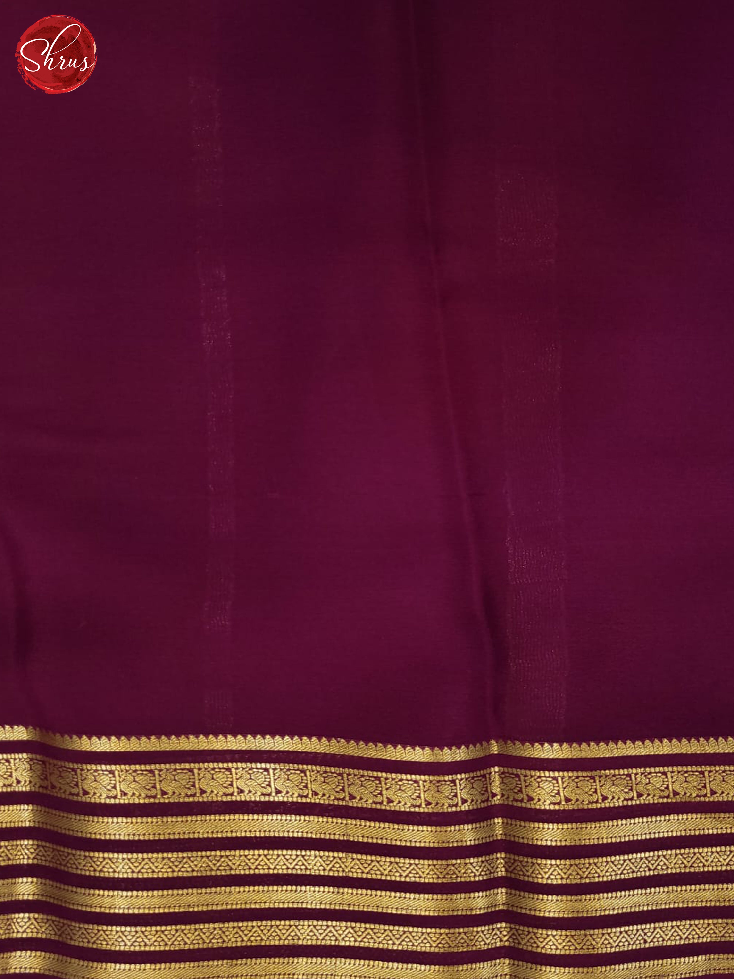 cream and wine- Mysore Silk - Shop on ShrusEternity.com