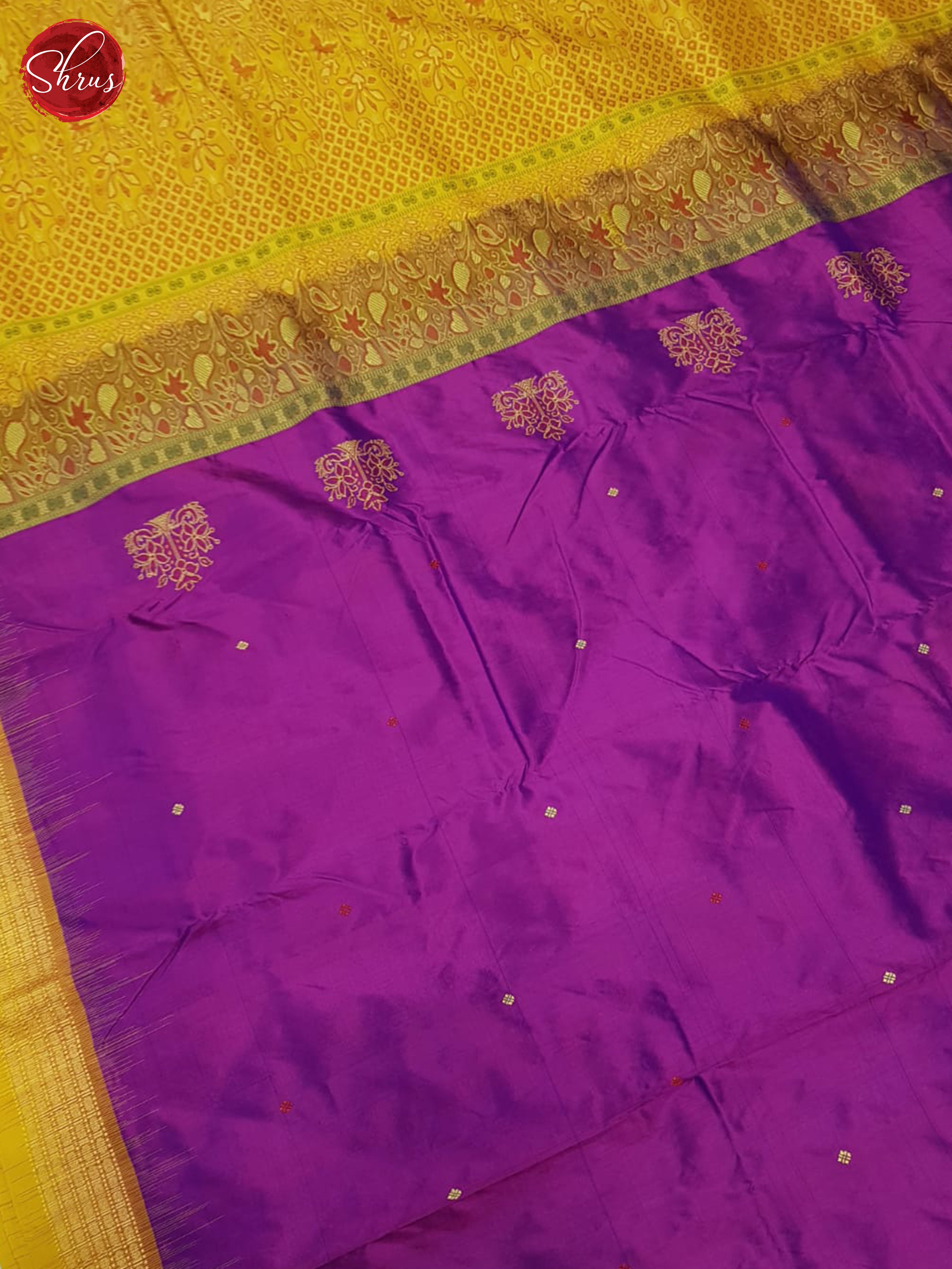 Violet & Mustard - Odisha Sambalpuri Silk Saree - Shop on ShrusEternity.com