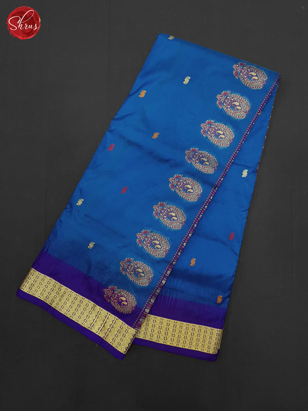Blue & Dark Blue - Odisha Sambalpuri Silk Saree - Shop on ShrusEternity.com