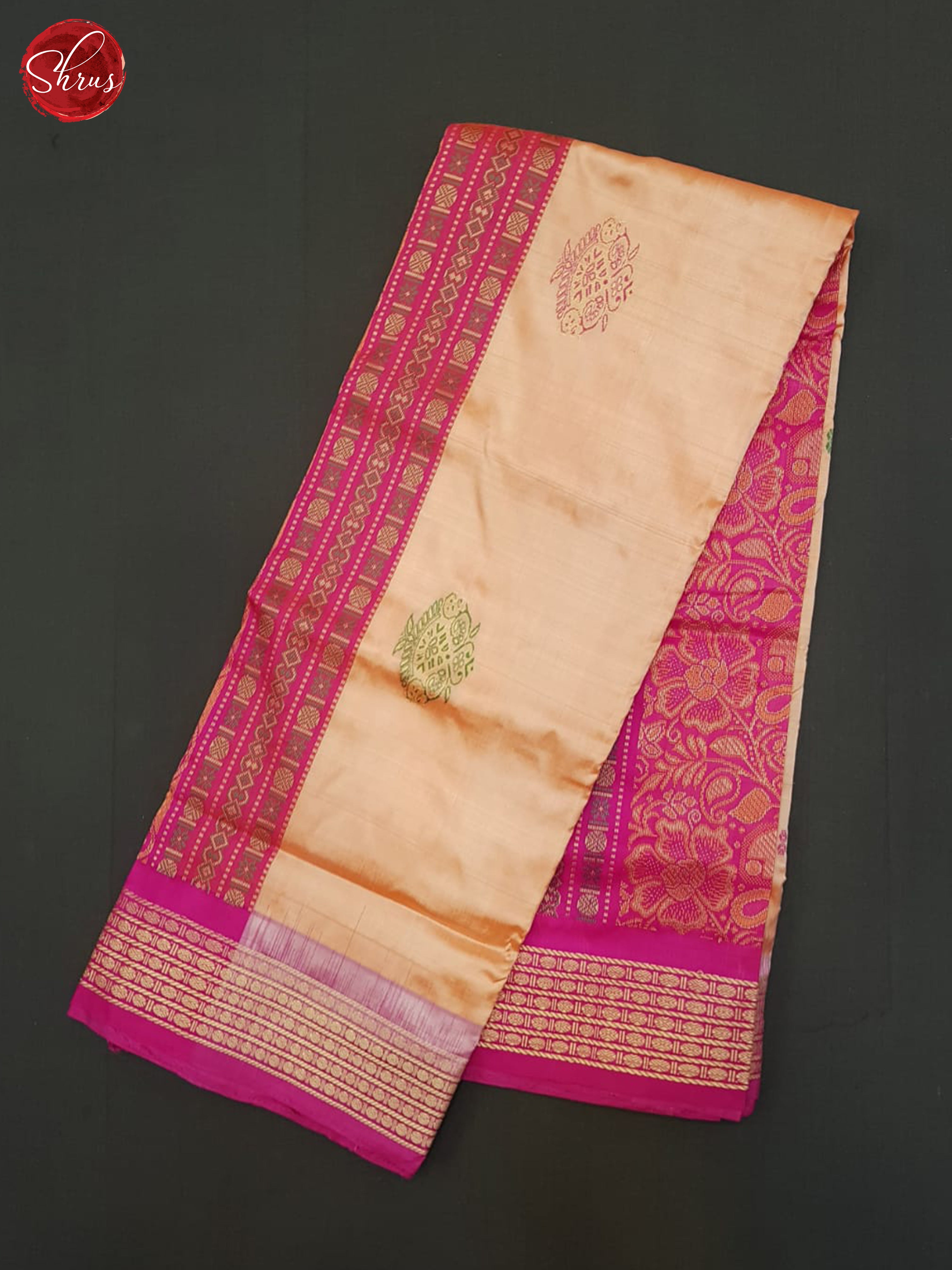 Peach & Pink - Odisha Sambalpuri Silk Saree - Shop on ShrusEternity.com