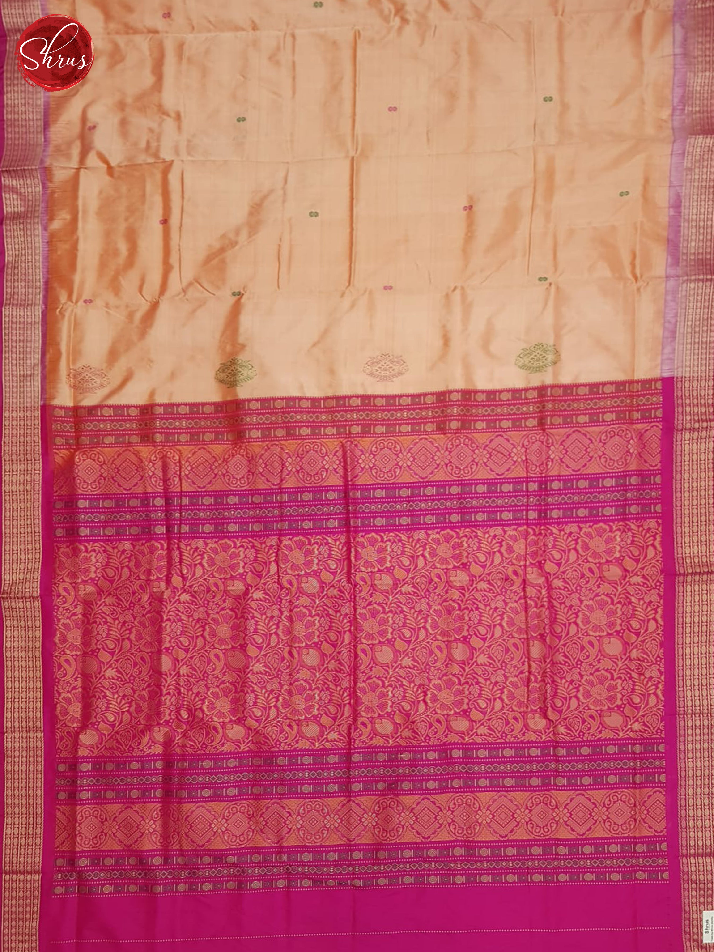 Peach & Pink - Odisha Sambalpuri Silk Saree - Shop on ShrusEternity.com