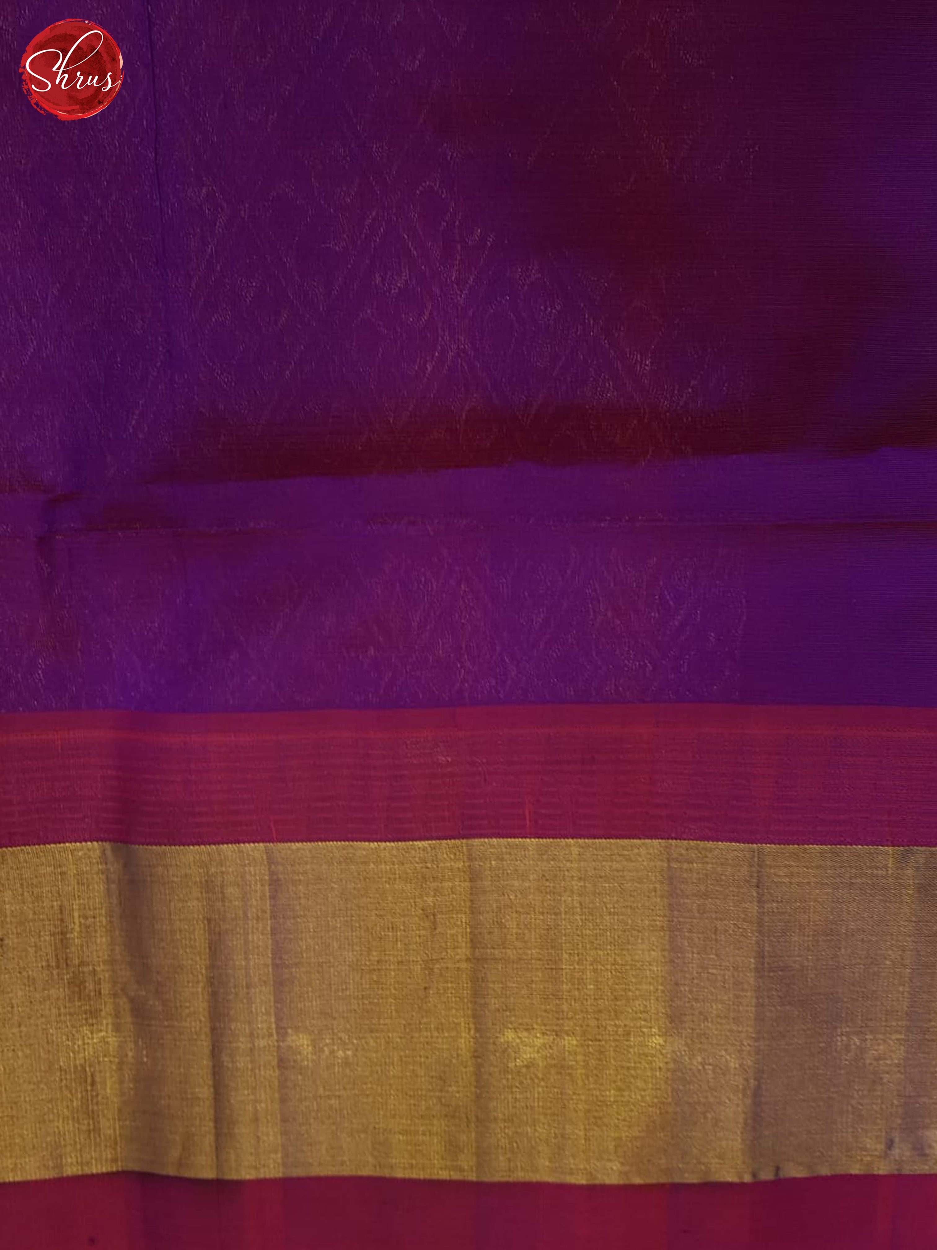 Yellow & Purple - Silk Cotton Saree - Shop on ShrusEternity.com