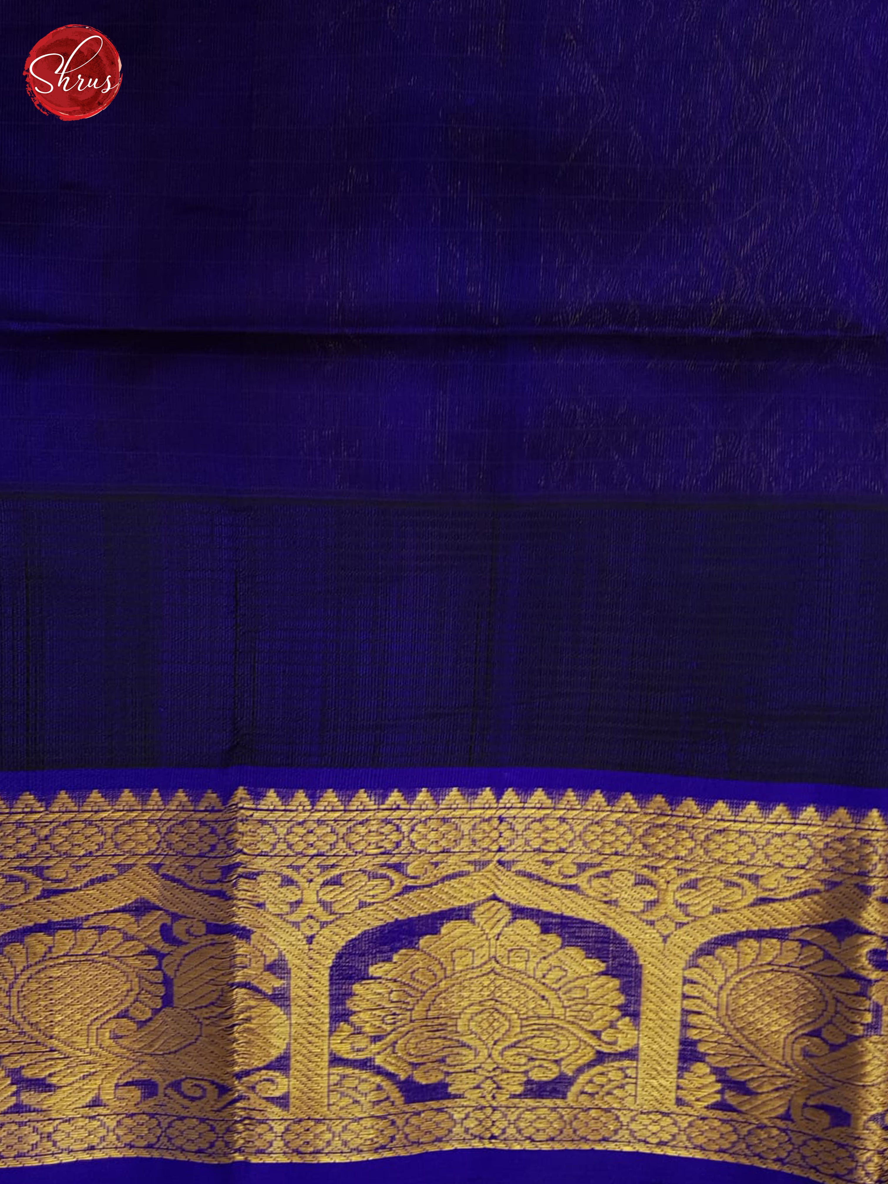 Peach And Blue-Silk Cotton Saree - Shop on ShrusEternity.com