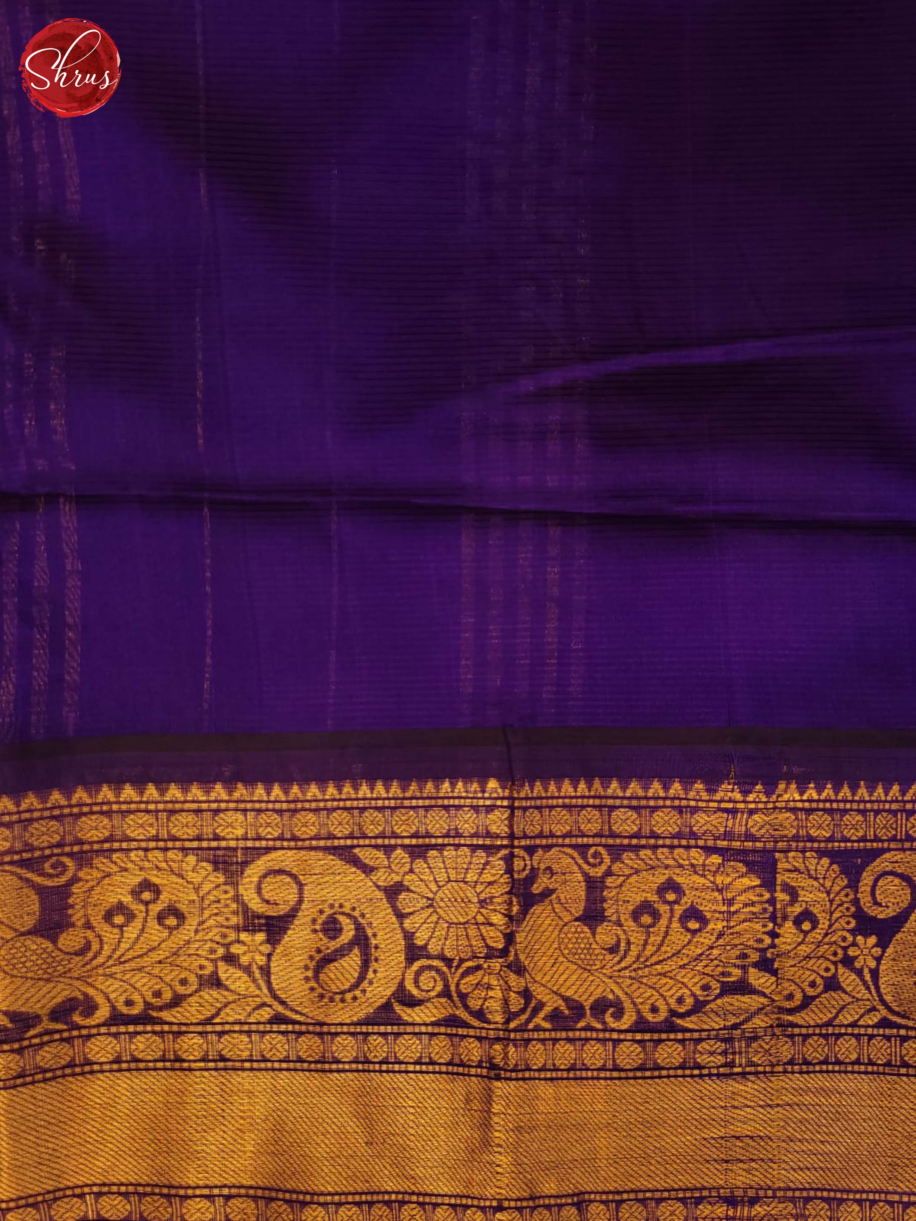 orange and violet- Silk Cotton Saree - Shop on ShrusEternity.com