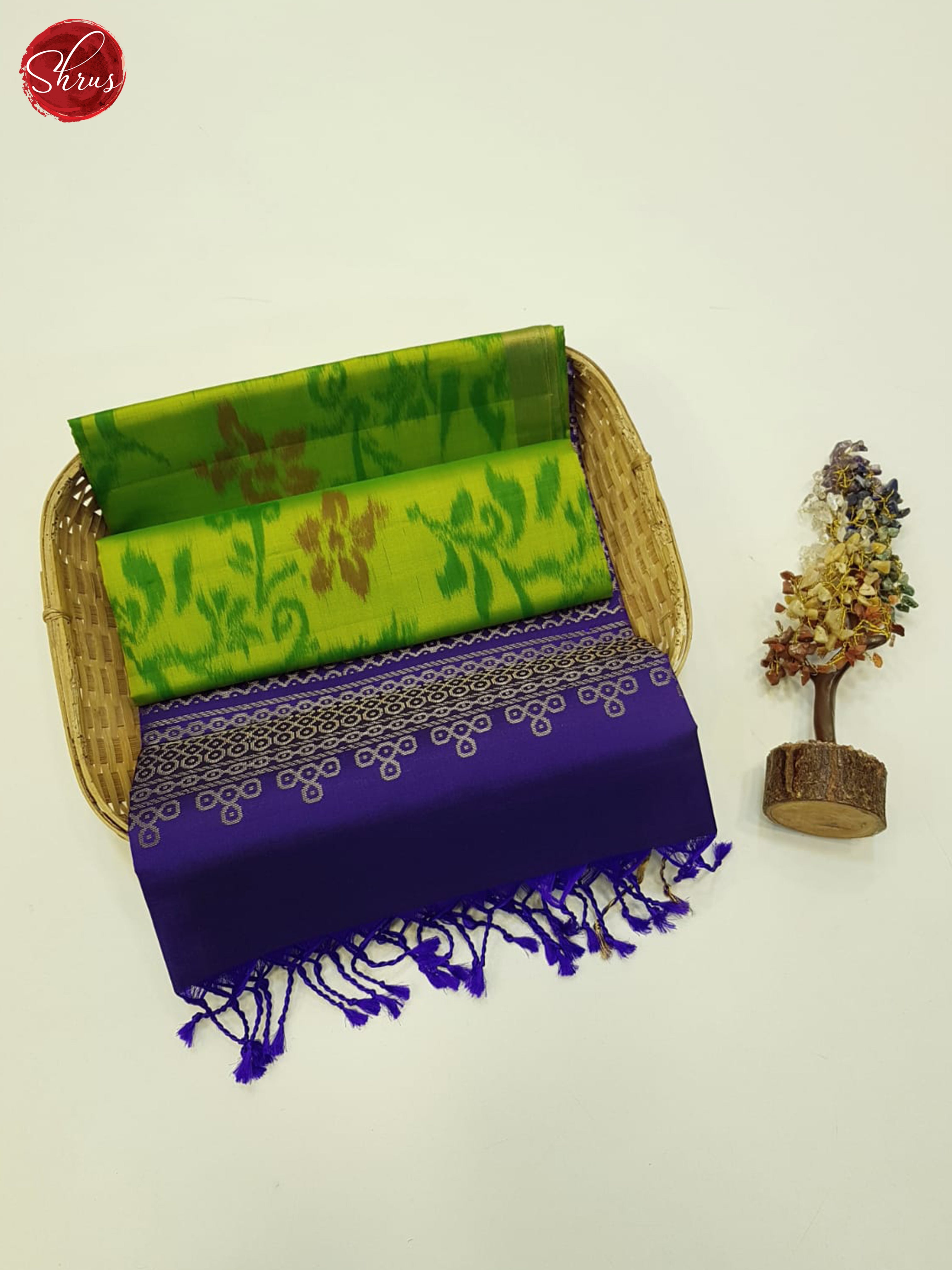 Green & Blue - Soft Silk Saree - Shop on ShrusEternity.com