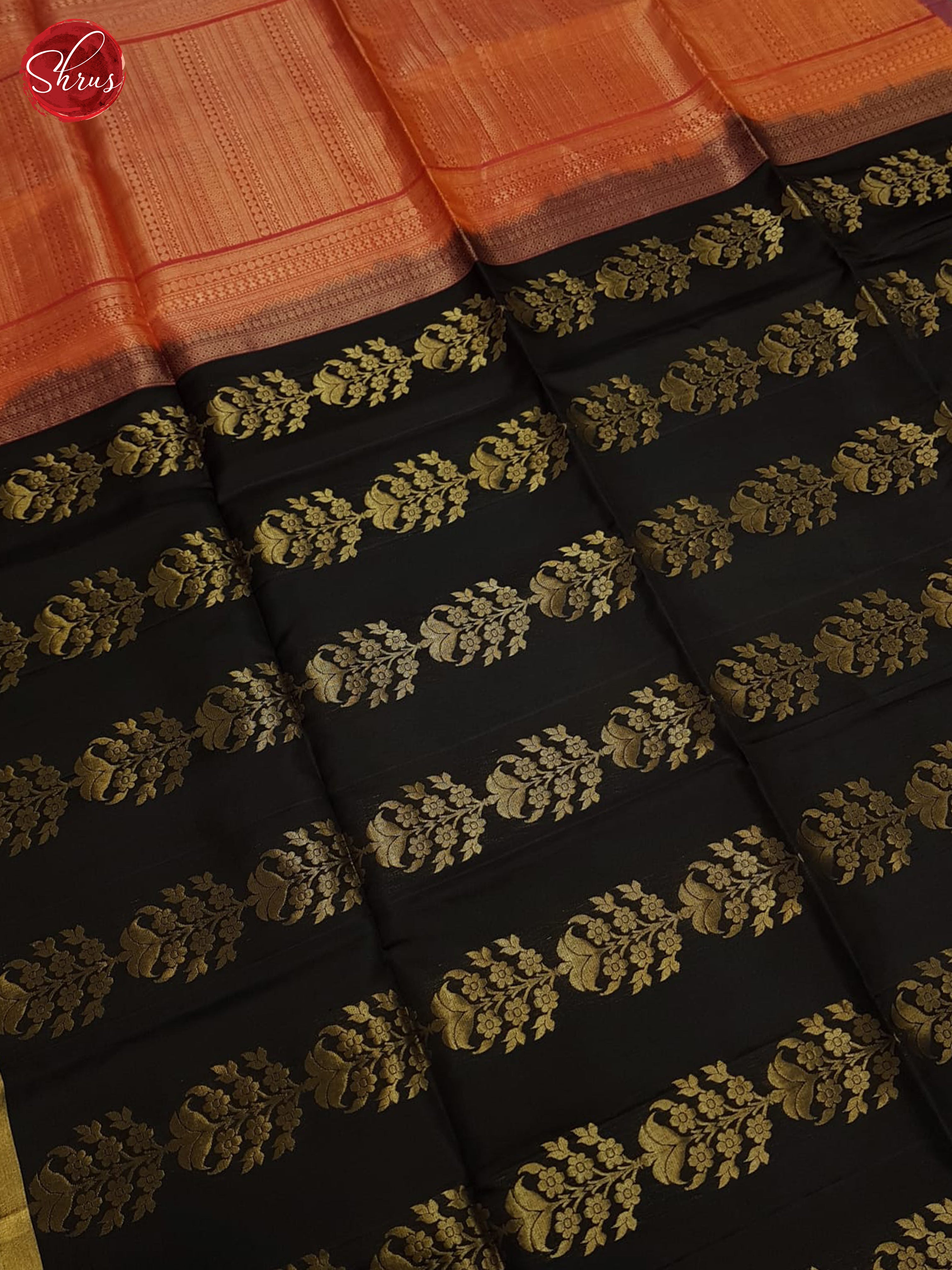 Black & Red- Soft Silk Saree - Shop on ShrusEternity.com