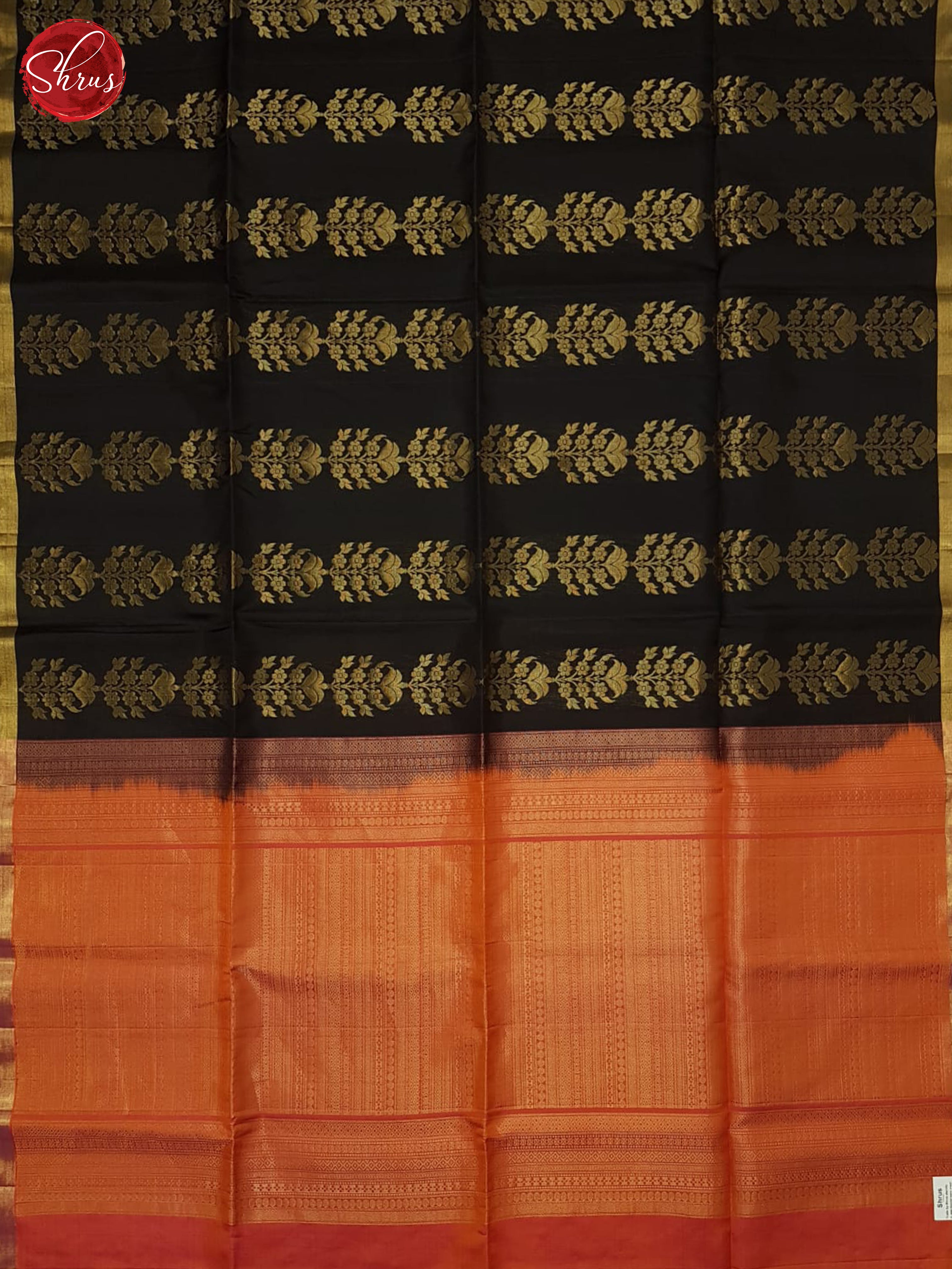 Black & Red- Soft Silk Saree - Shop on ShrusEternity.com