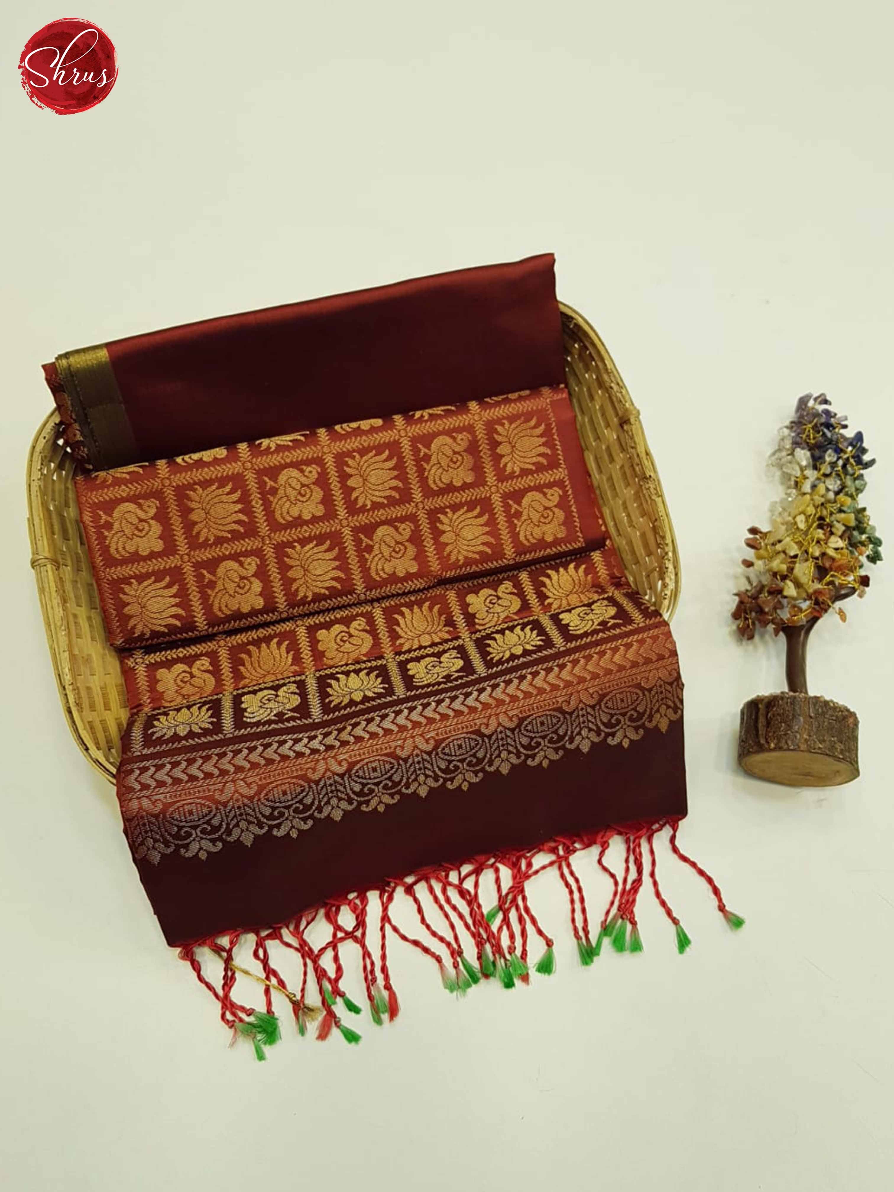 Arakku Maroon(Single Tone)- Soft silk saree - Shop on ShrusEternity.com