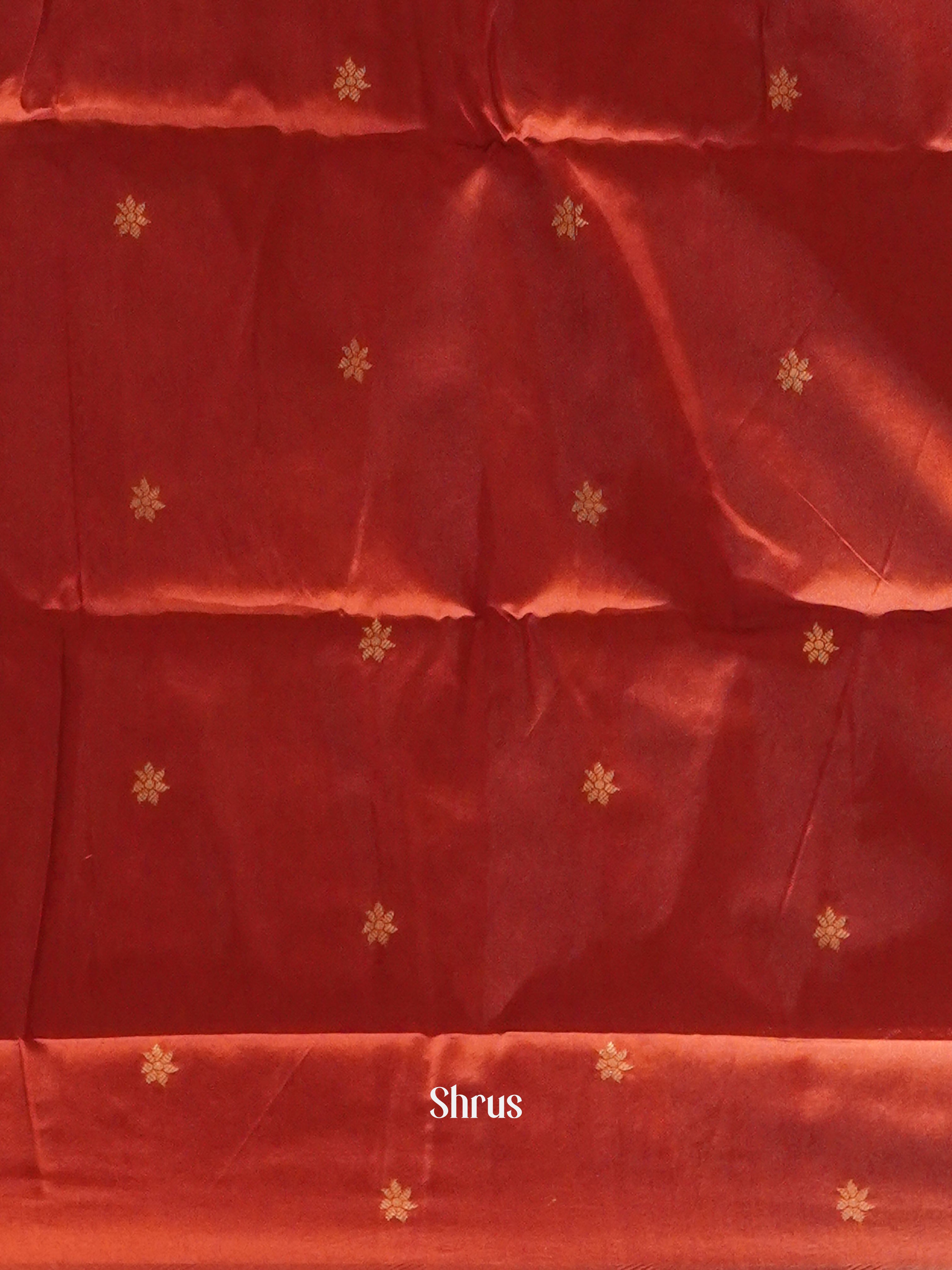 Blue And Red-semi soft silk saree