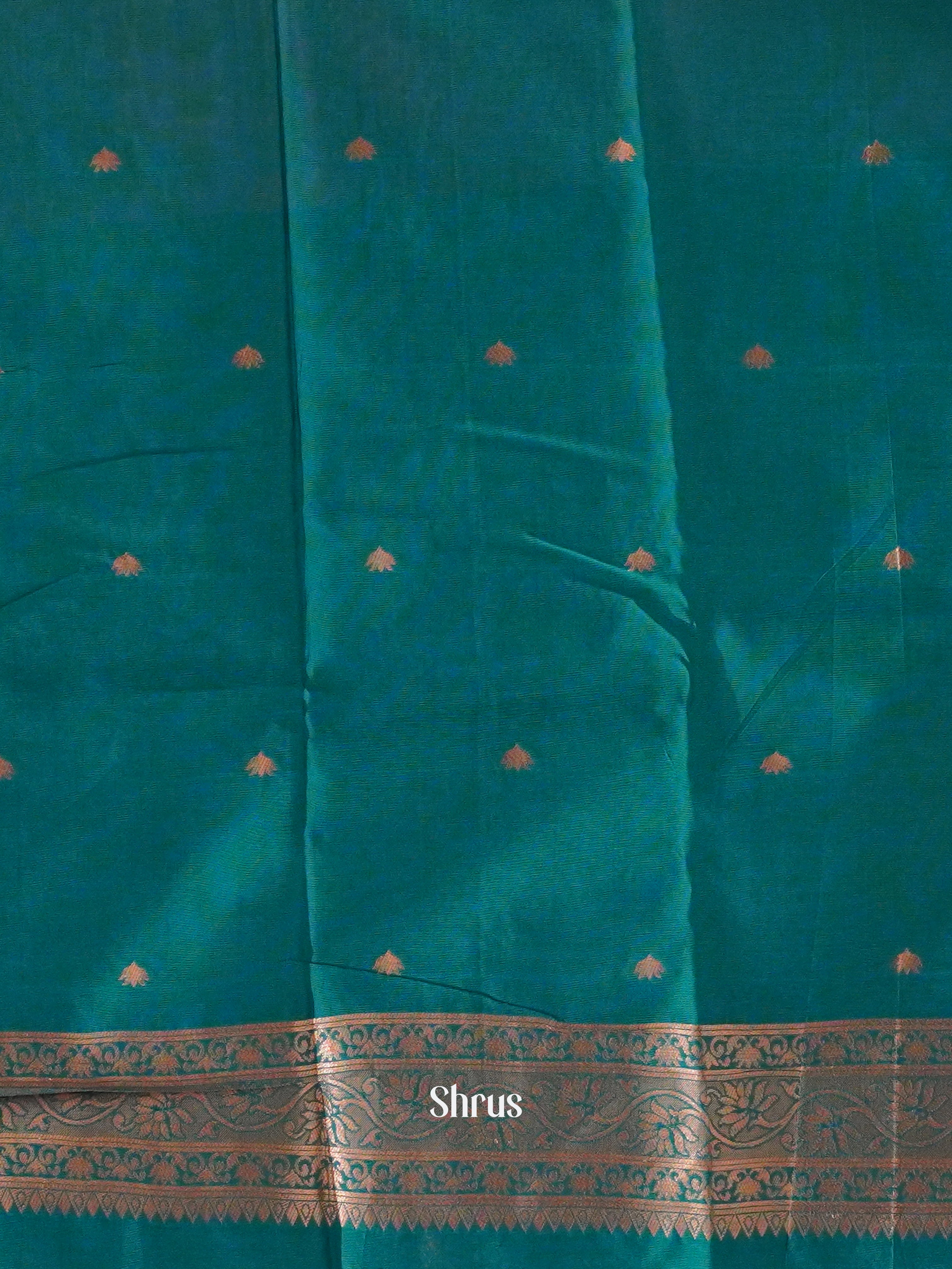 Pink And Green-Semi soft silk saree