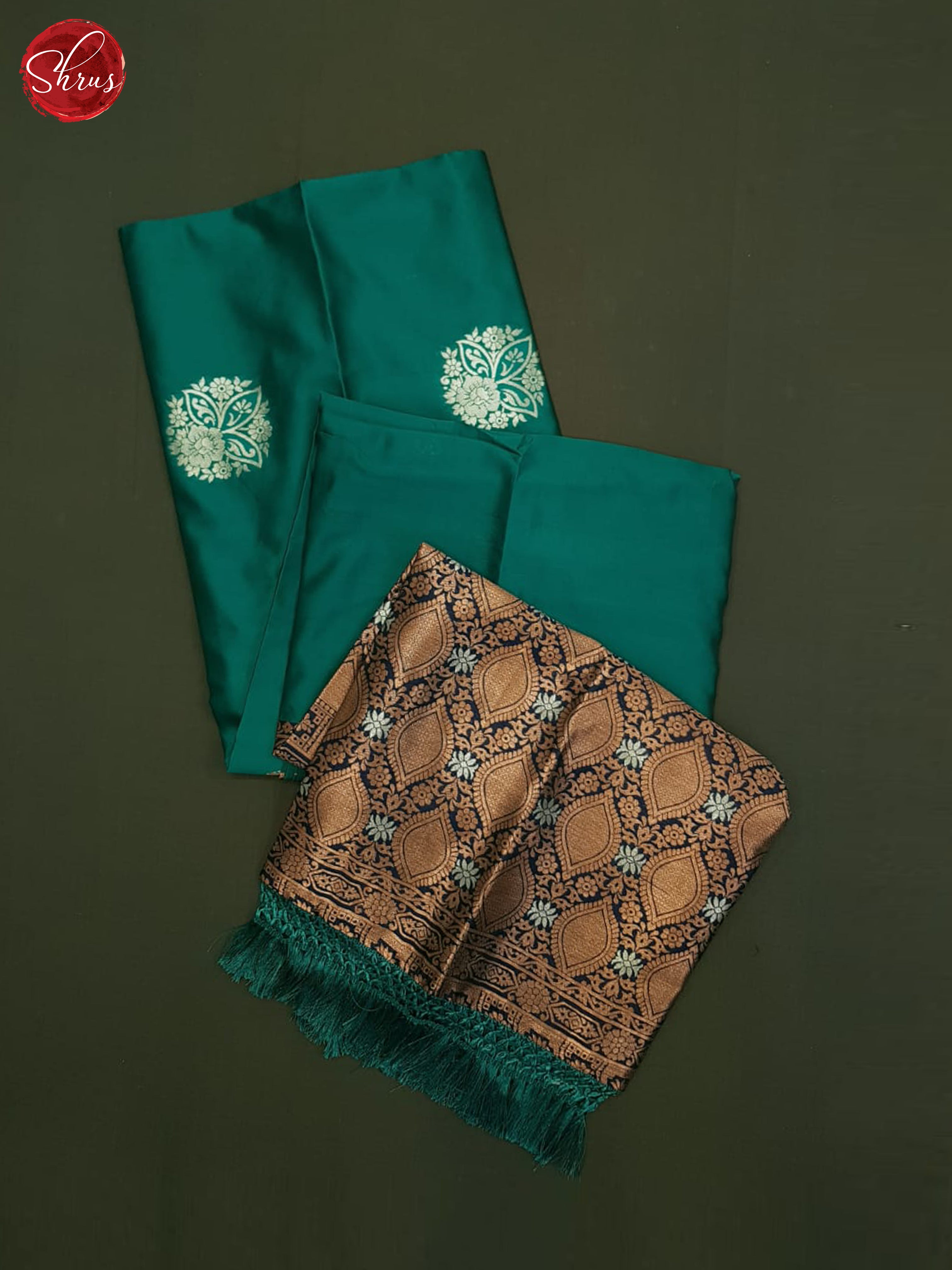 Peacock Neck And Blue- Semi soft silk saree - Shop on ShrusEternity.com