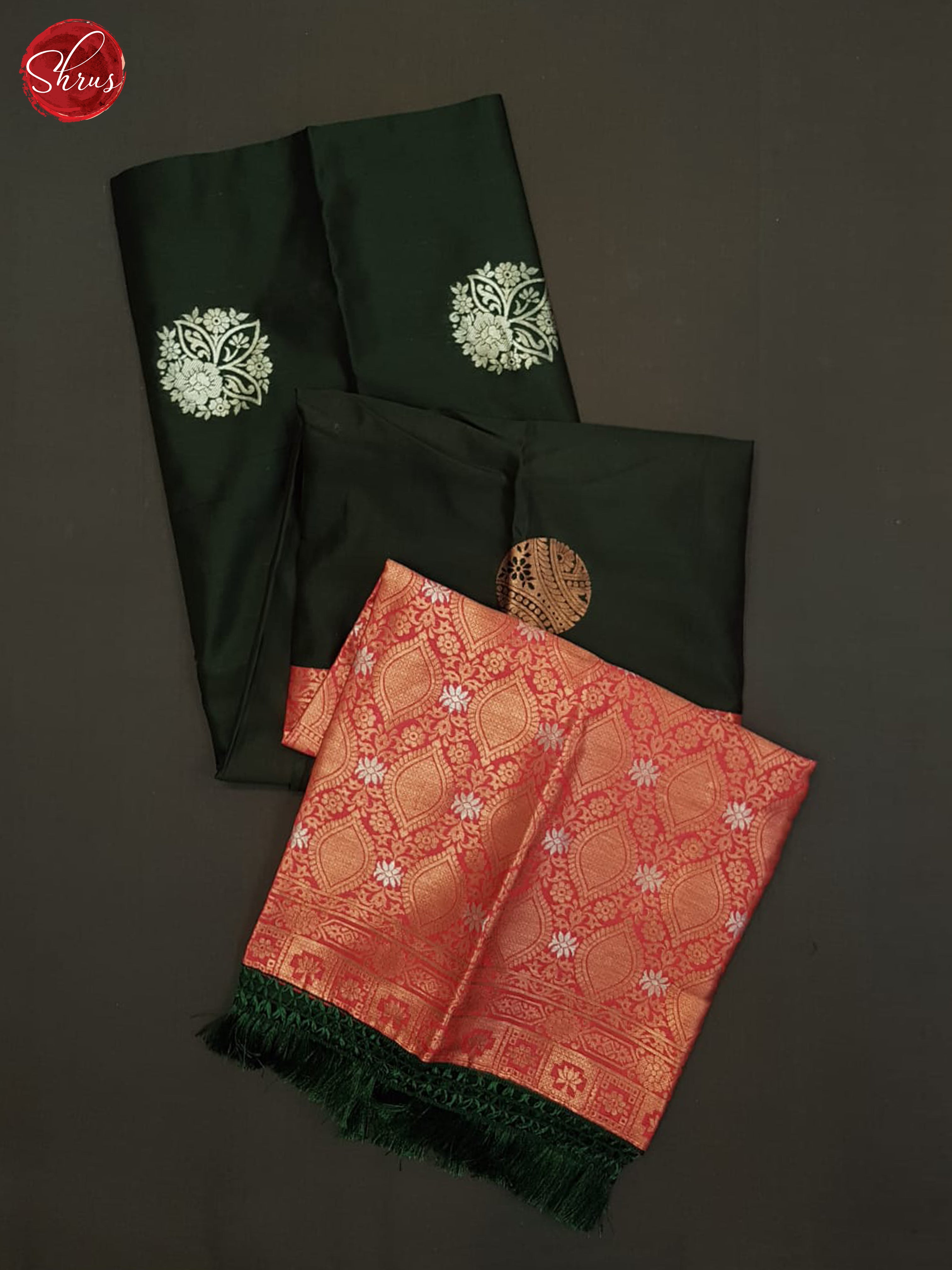 Green And Pink-semi soft silk Saree - Shop on ShrusEternity.com
