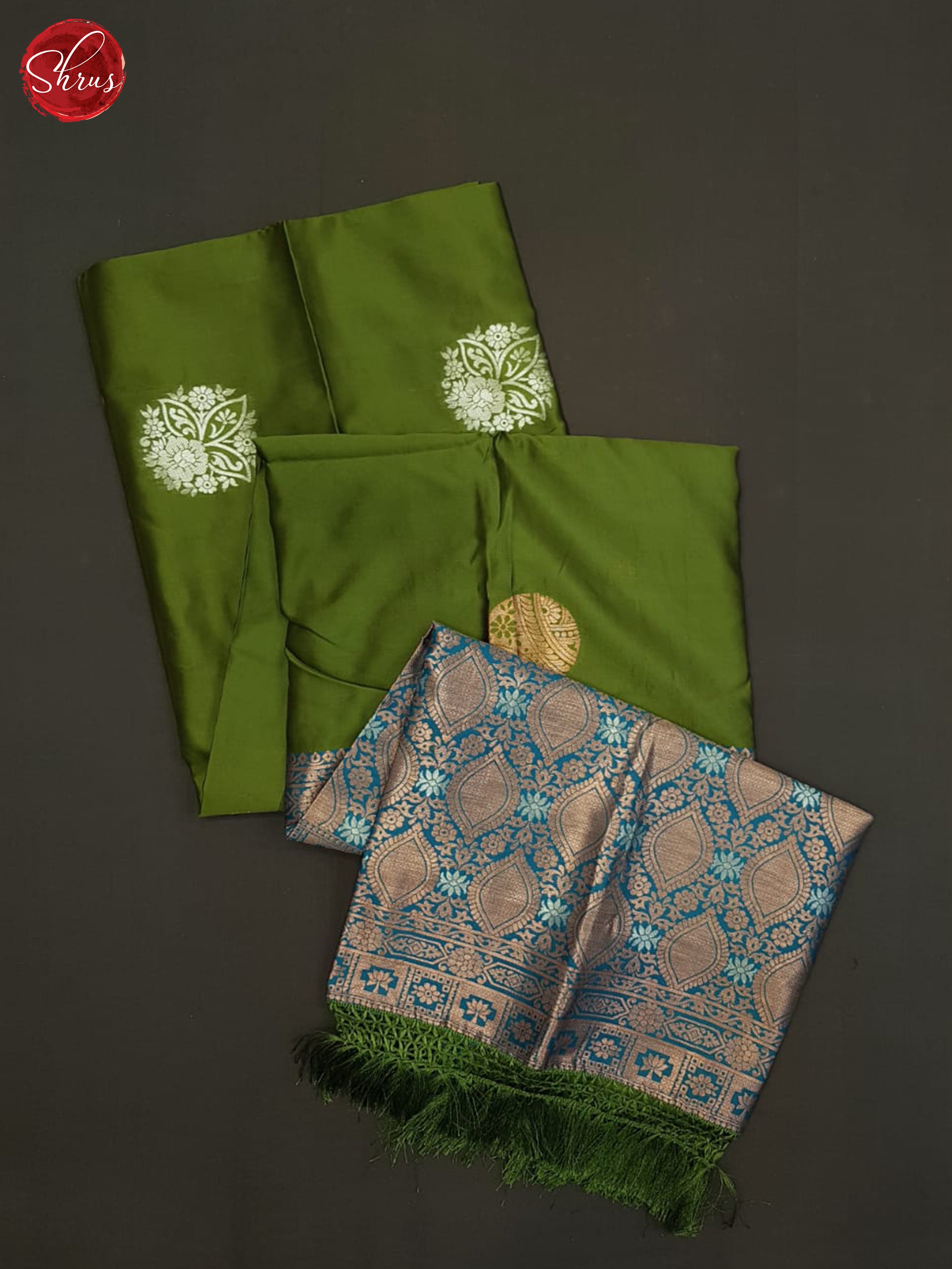 Green And Blue-Semi soft silk saree - Shop on ShrusEternity.com